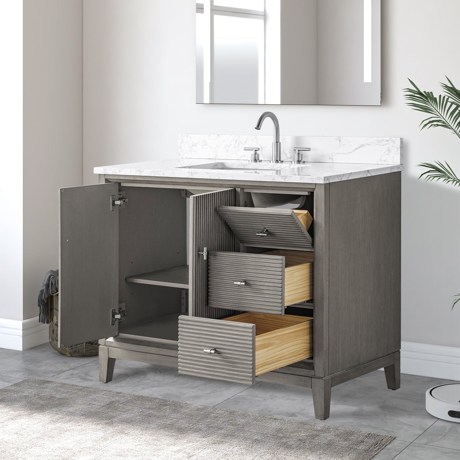Linear Driftwood Gray / Brushed Nickel