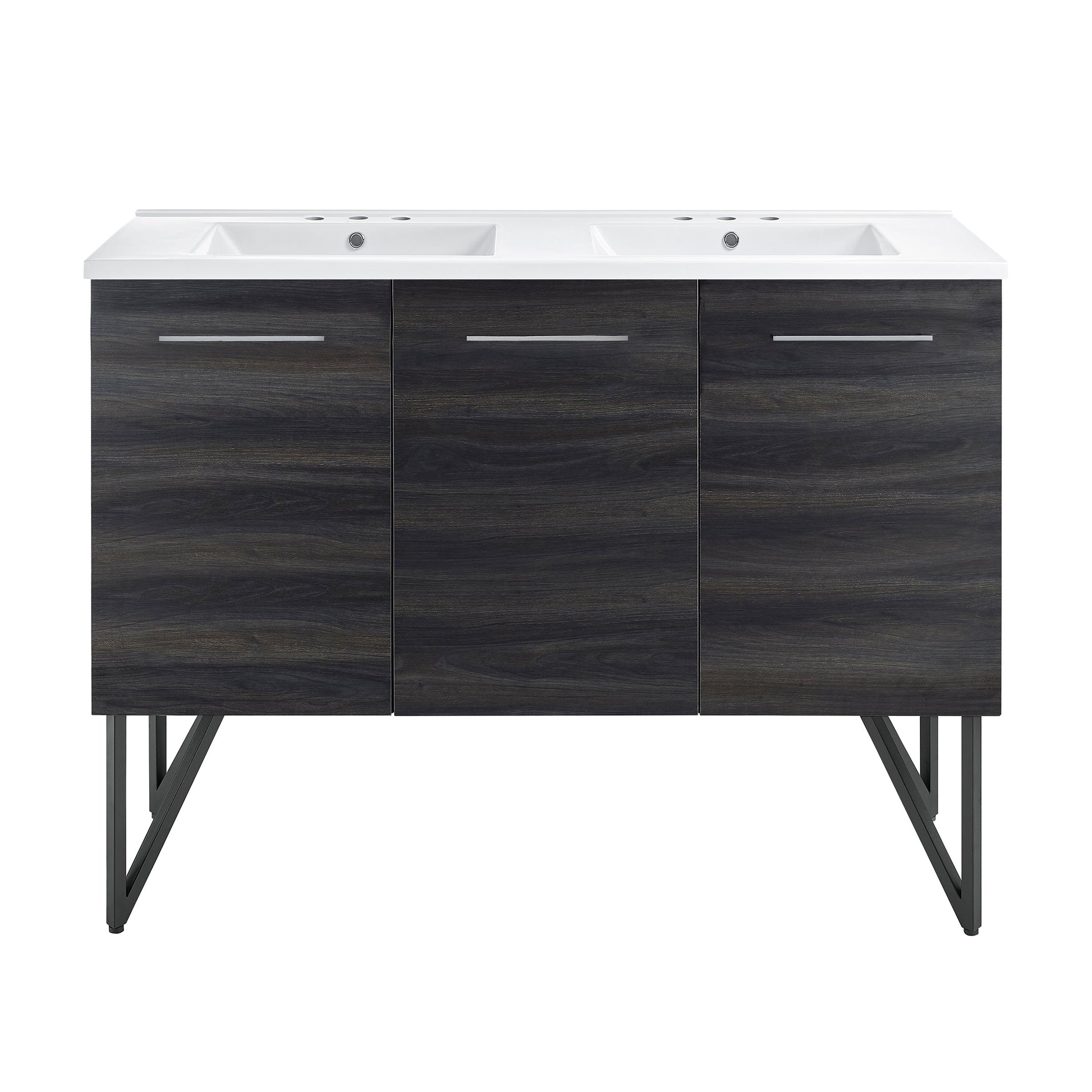 Black Walnut / White / 3-Hole