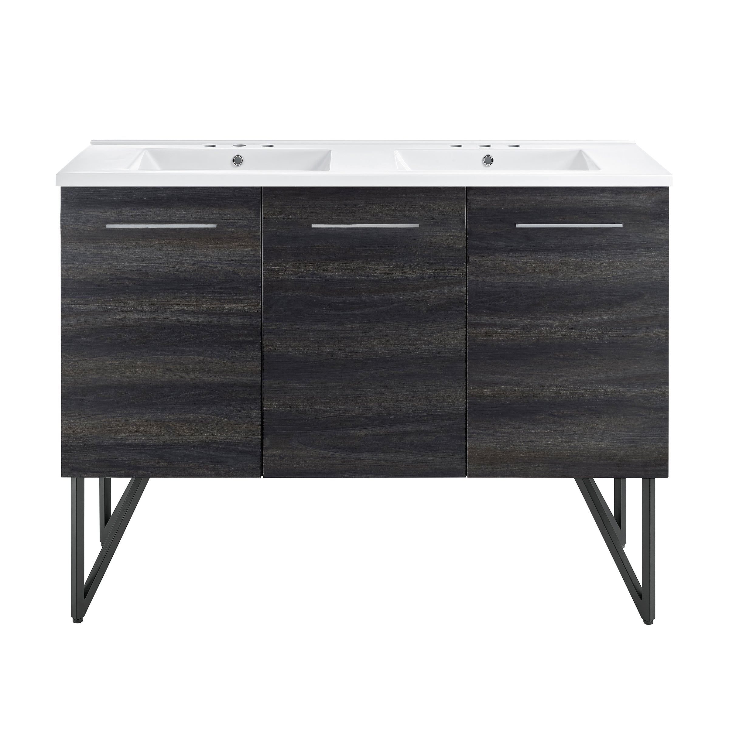 Black Walnut / White / 3-Hole