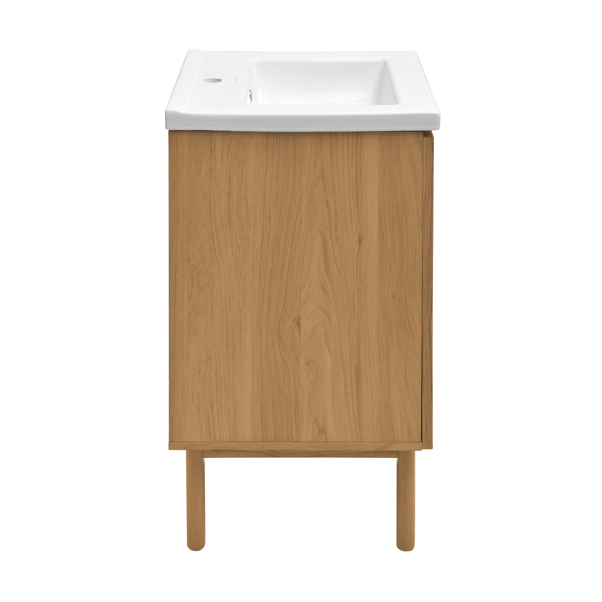 Golden Oak / White / 1-Hole
