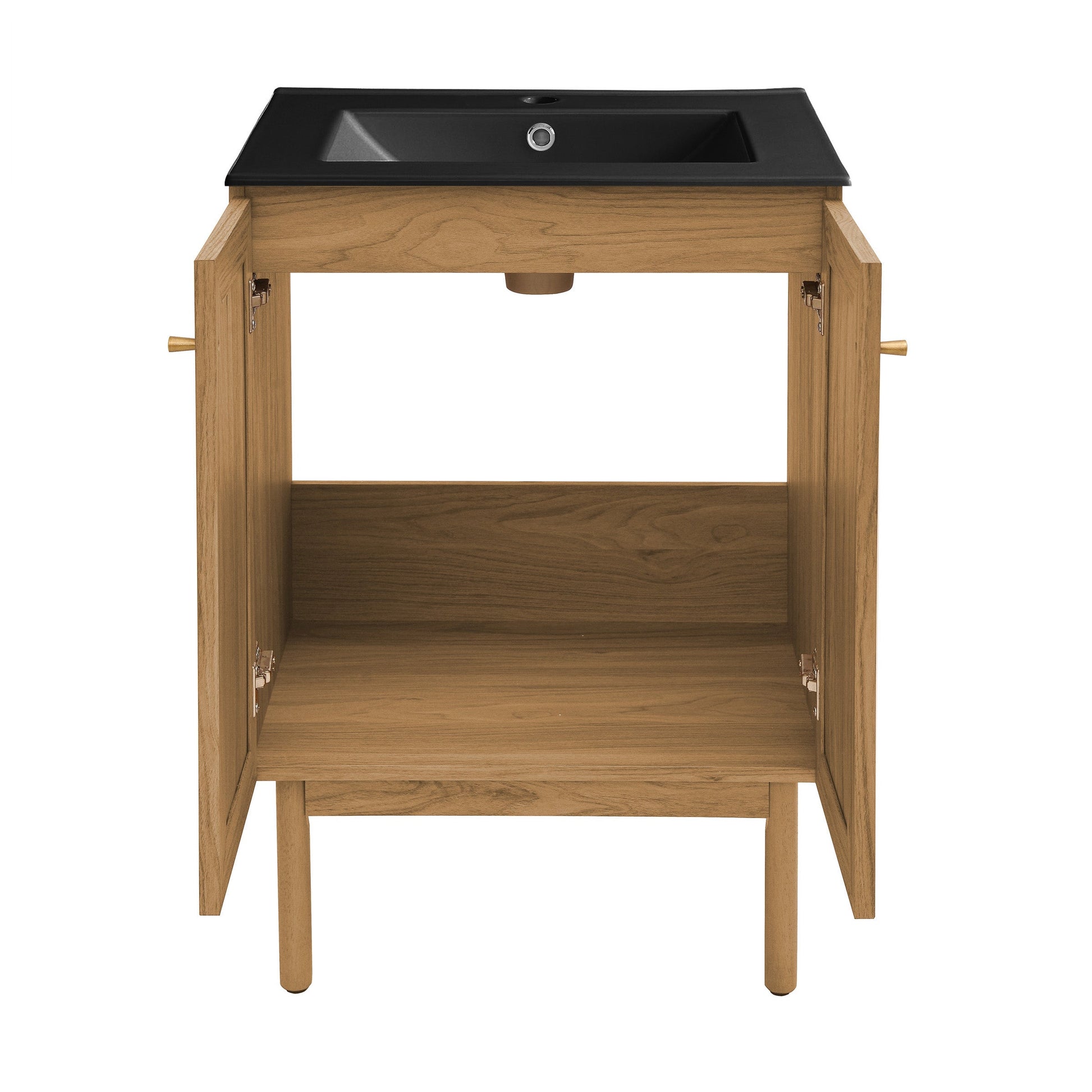 Golden Oak / Matte Black / 1-Hole