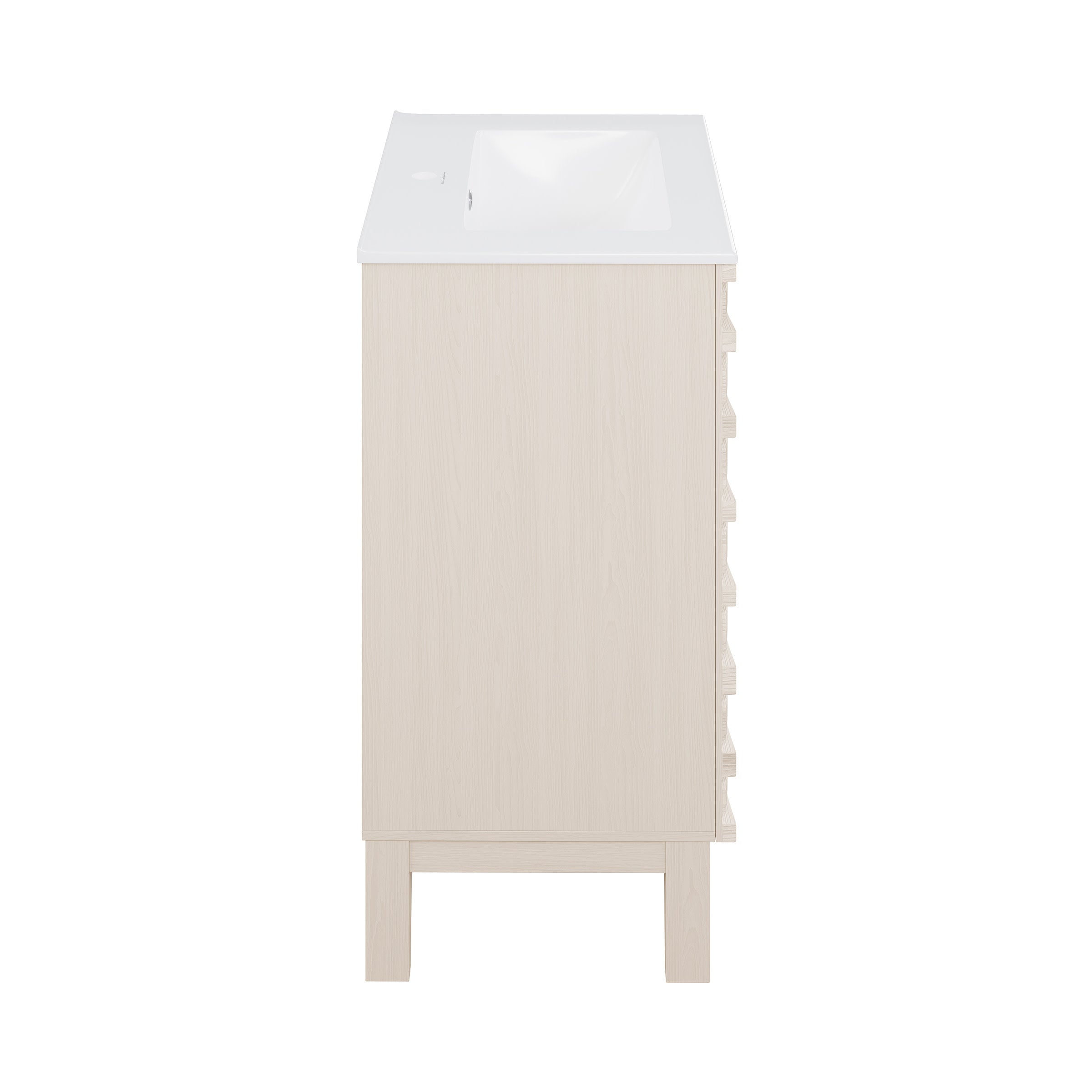 White Oak / White / 1-Hole
