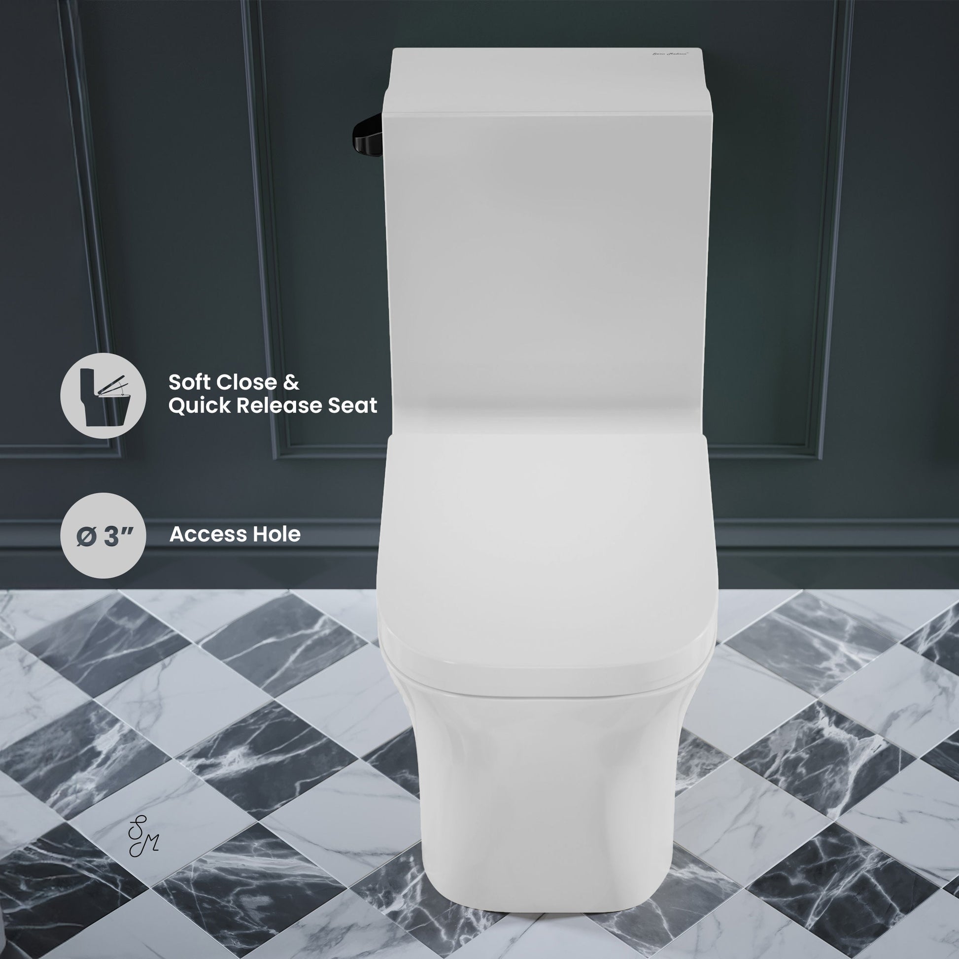 Glossy White / Single - Left / Black