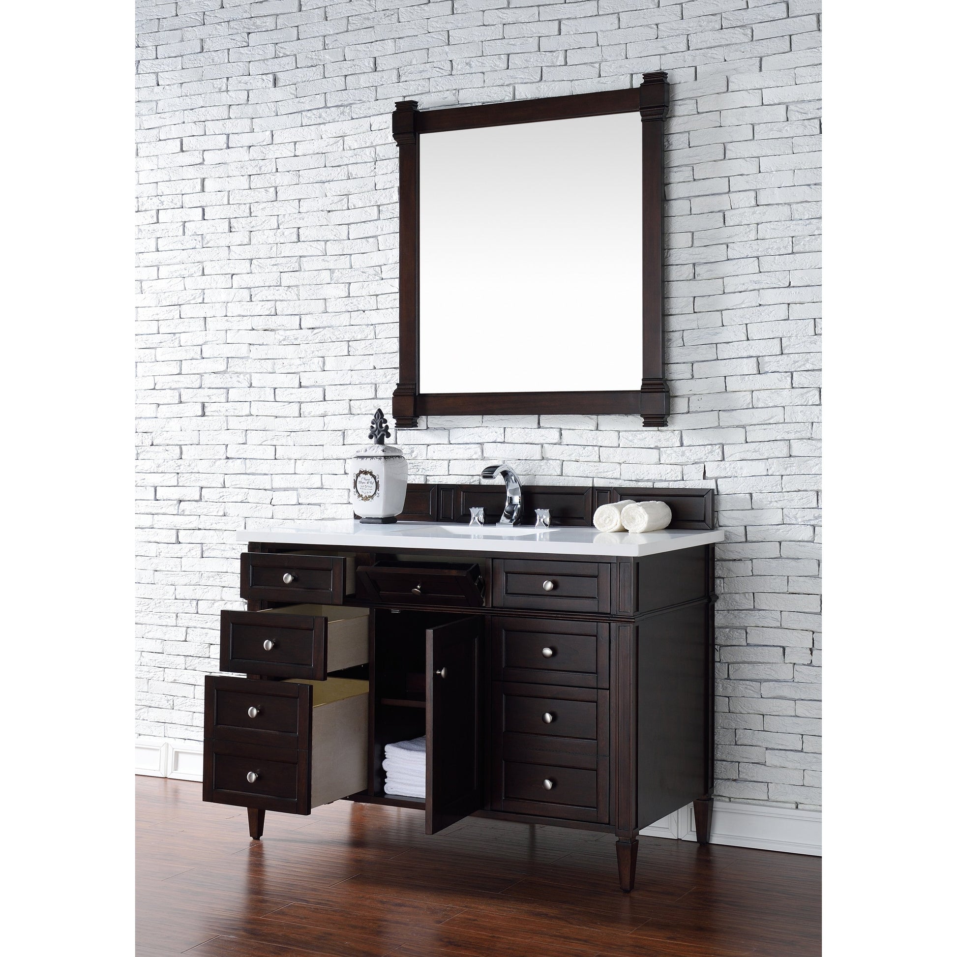 Burnished Mahogany / White Zeus - 3 Faucet Holes
