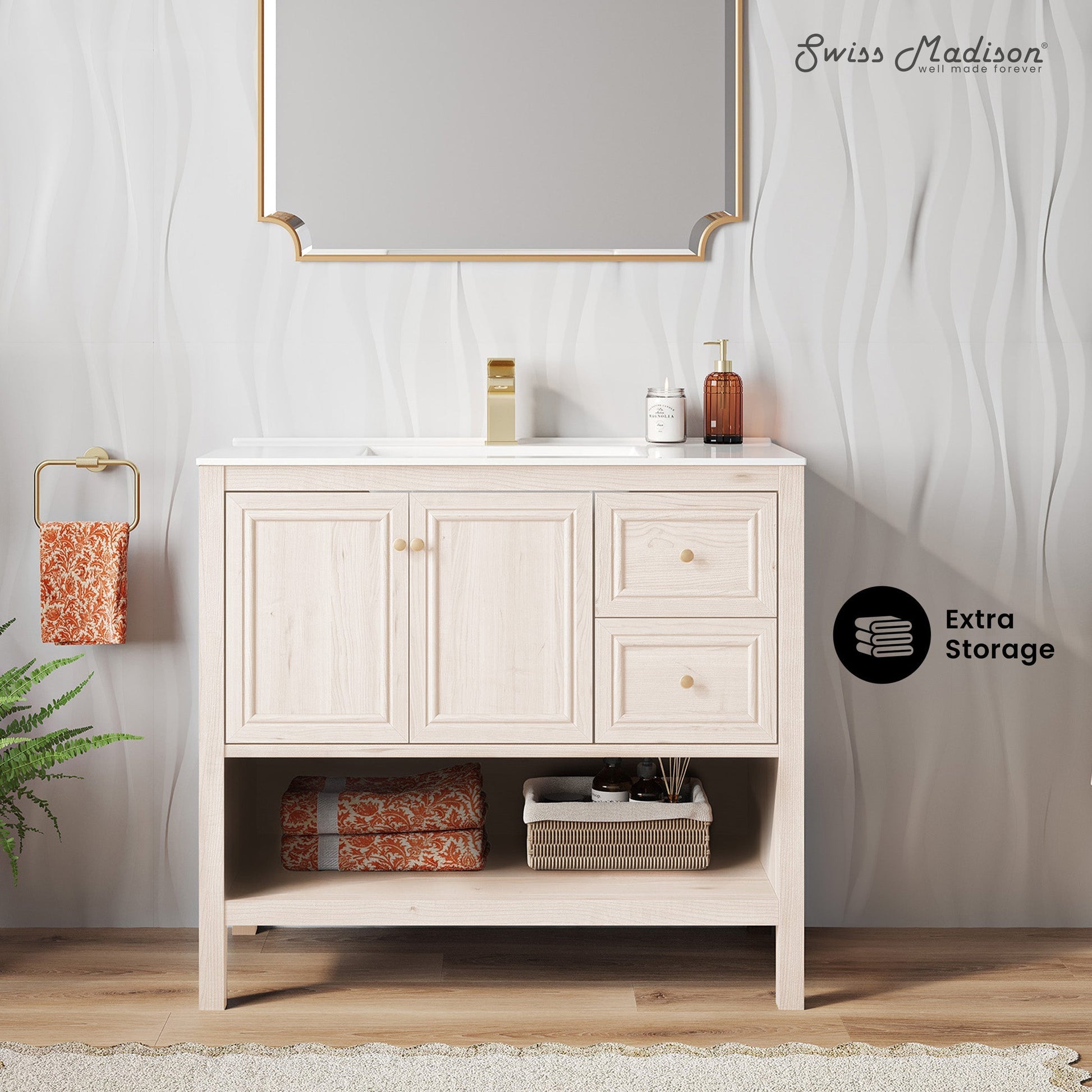 White Oak / White / 1-Hole