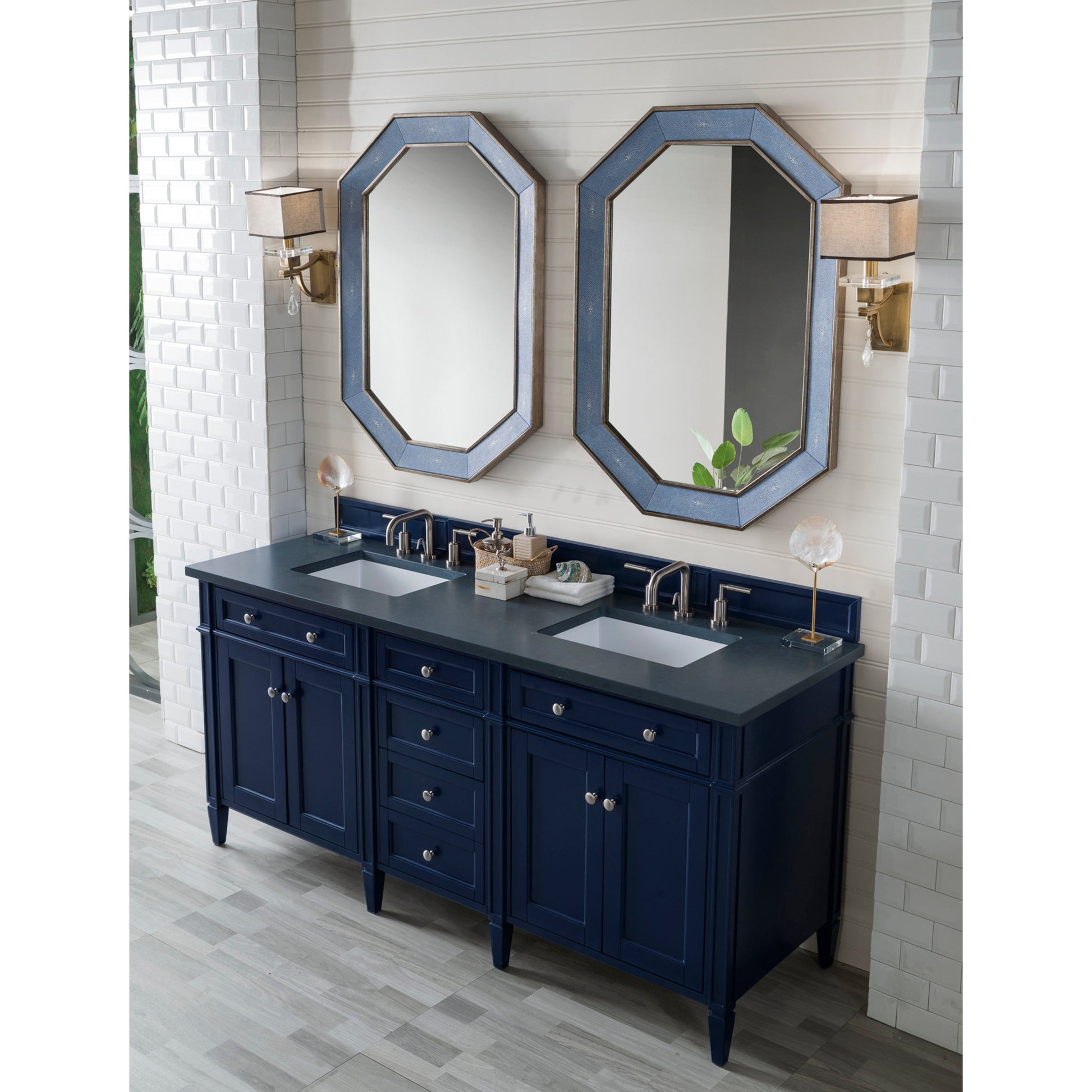 Victory Blue / Charcoal Soapstone - 3 Faucet Holes