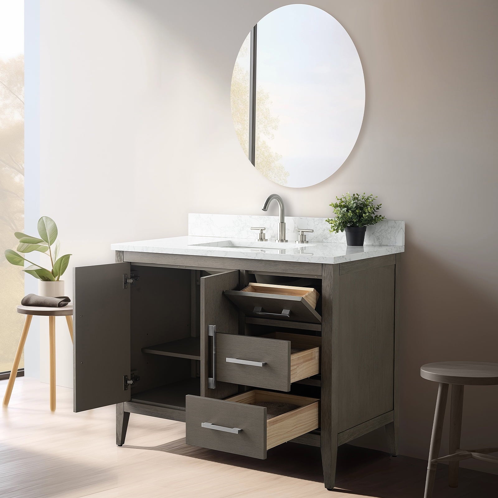Driftwood Gray / Brushed Nickel