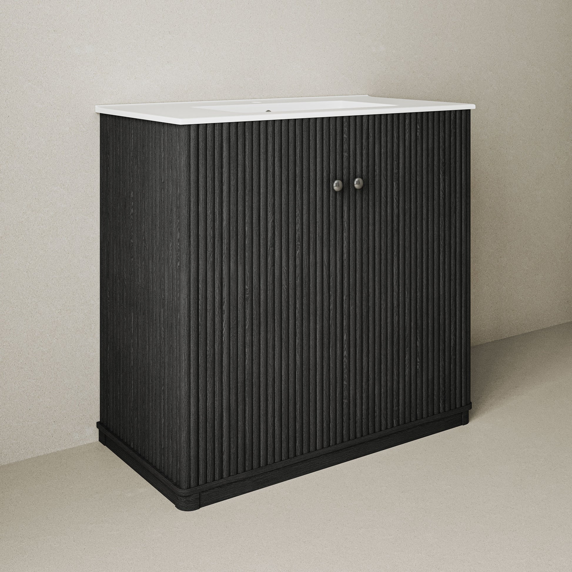 Black Oak / White / 1-Hole