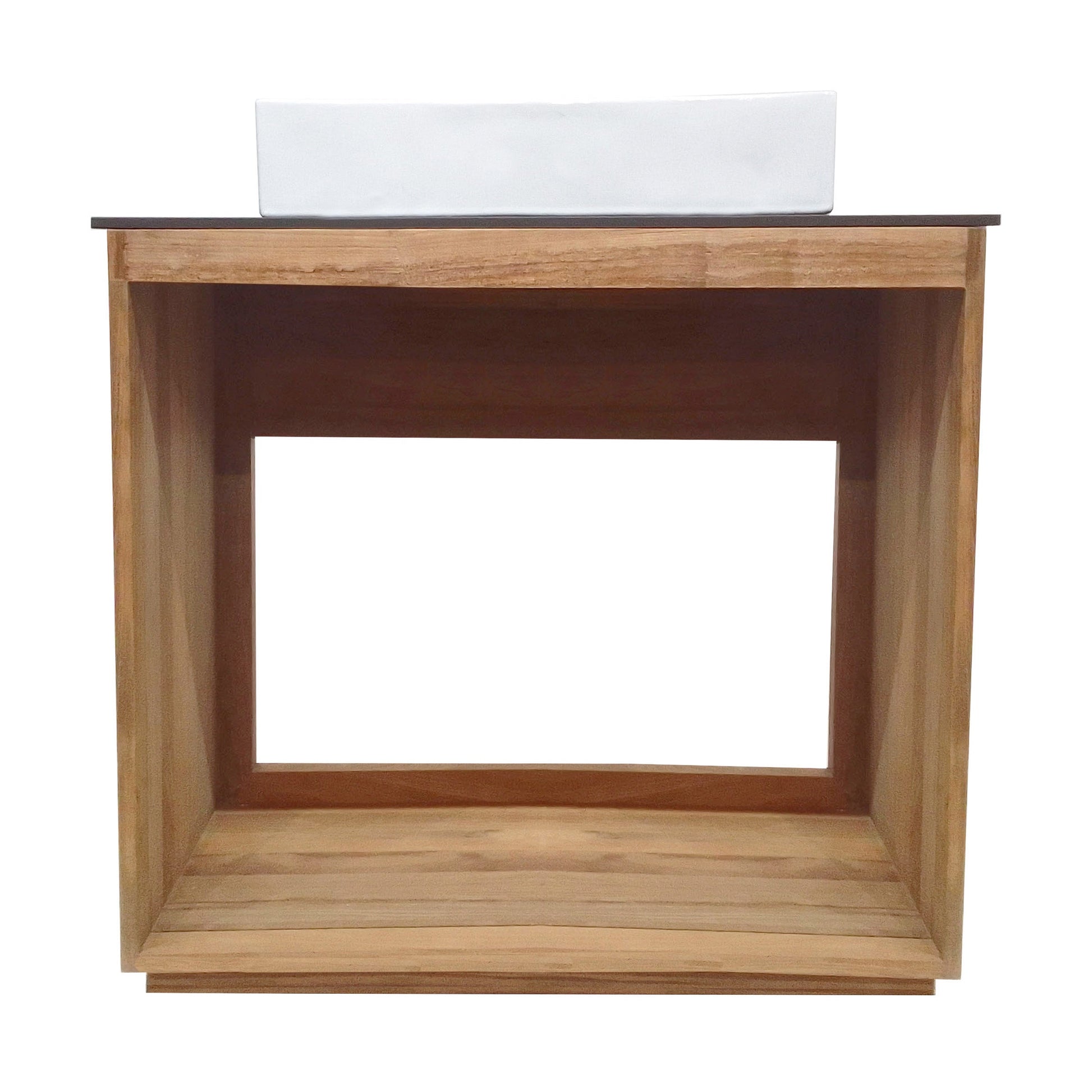 Natural Teak / White / 1-Hole
