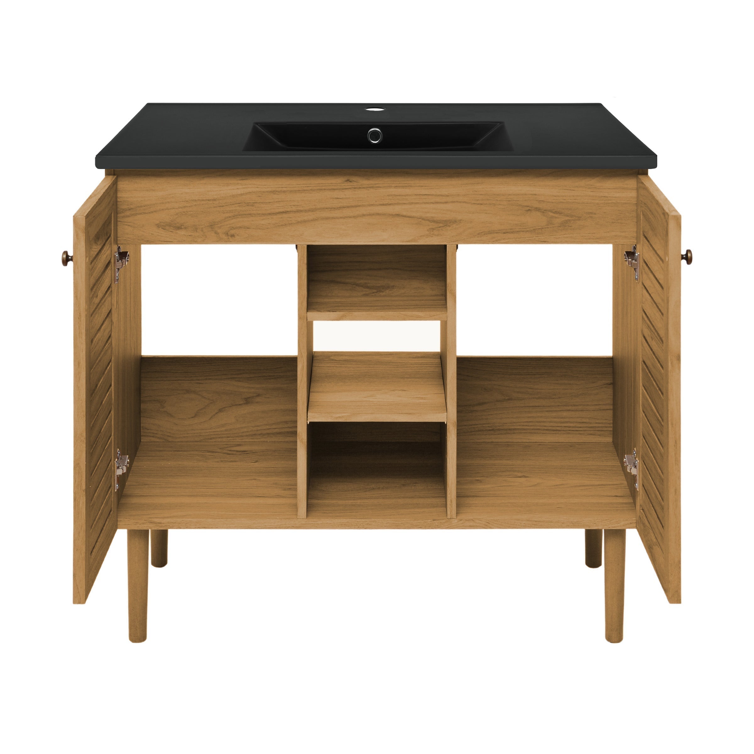 Golden Oak / Black / 1-Hole