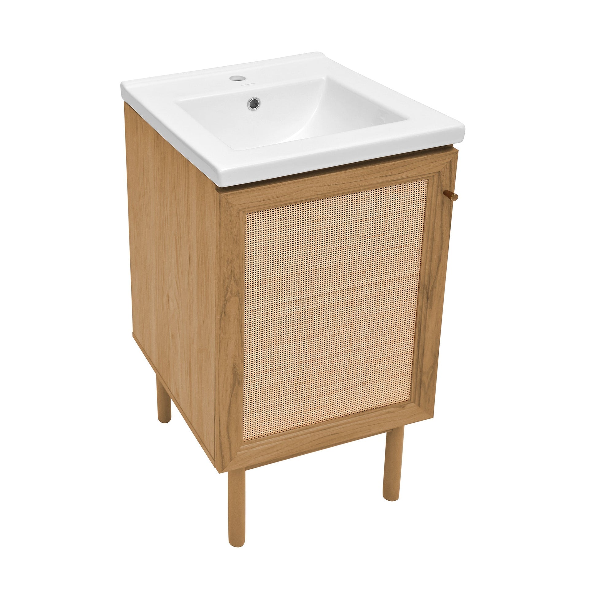 Golden Oak / White / 1-Hole