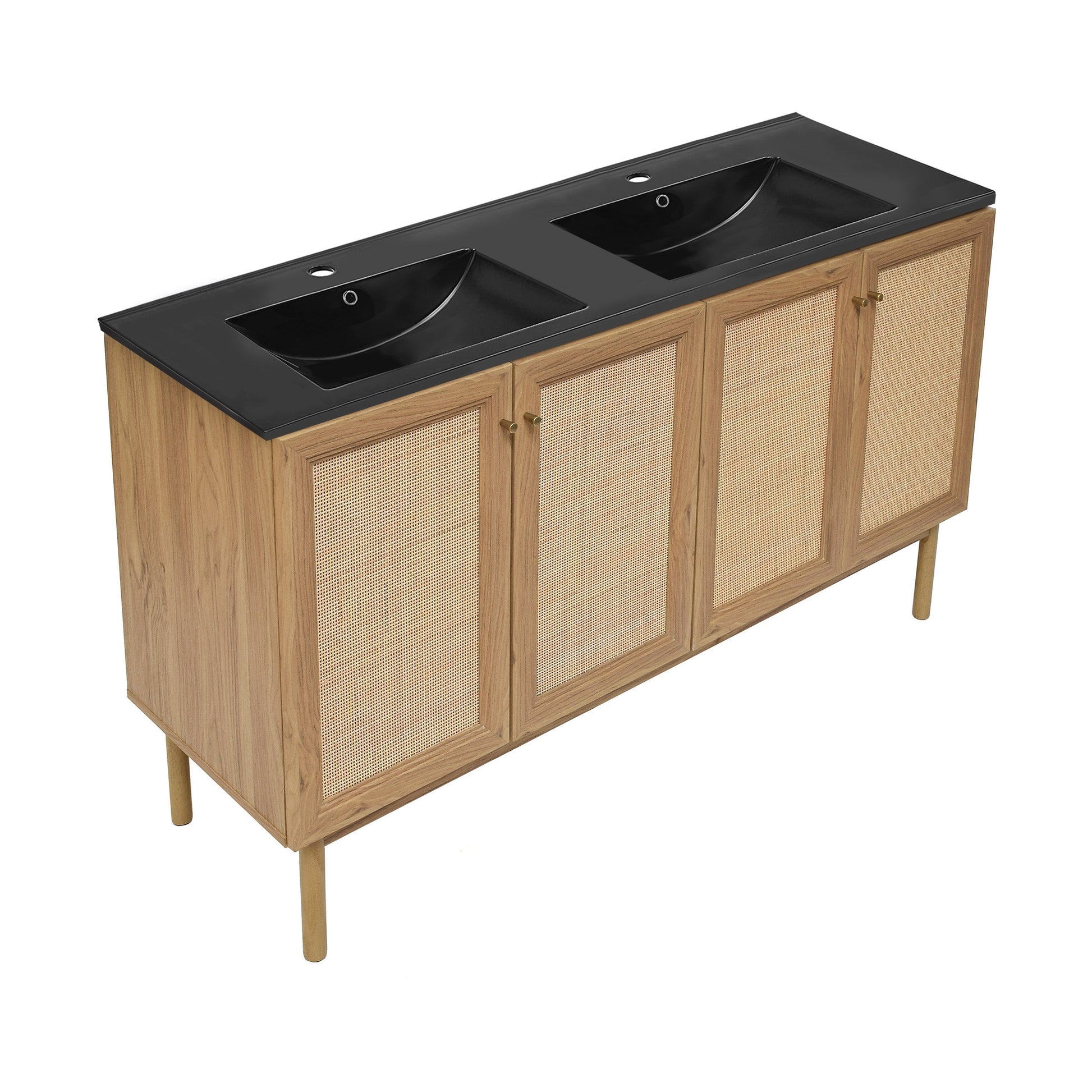 Golden Oak / Matte Black / 1-Hole