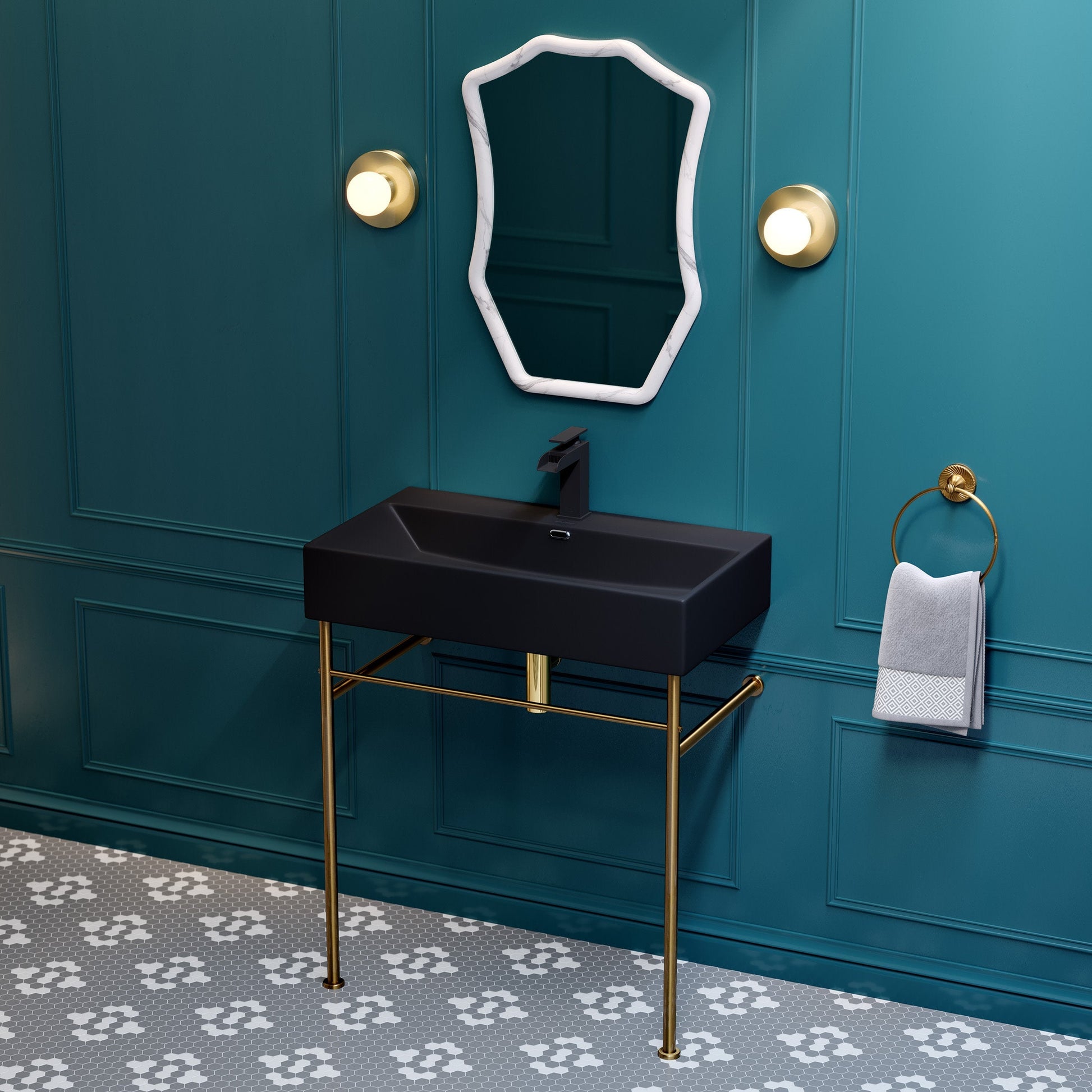 Brushed Gold / Matte Black / 1-Hole