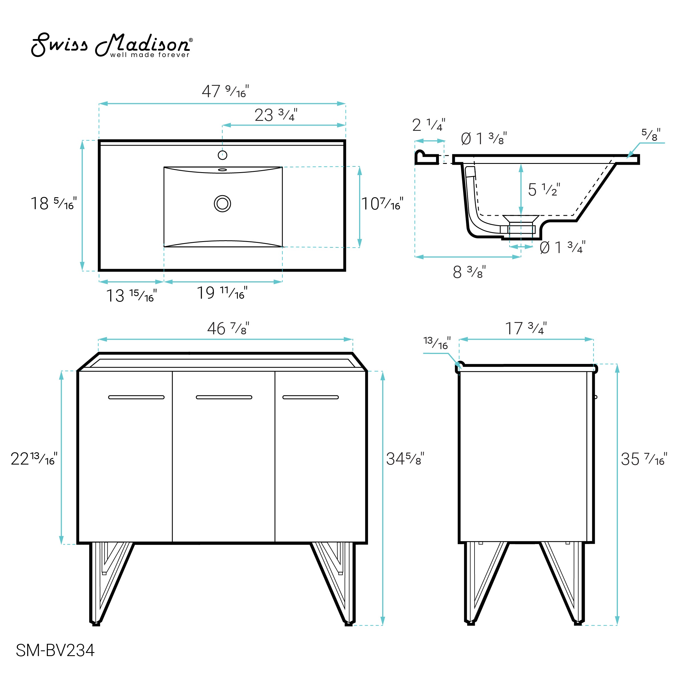 Gray / White / 1-Hole