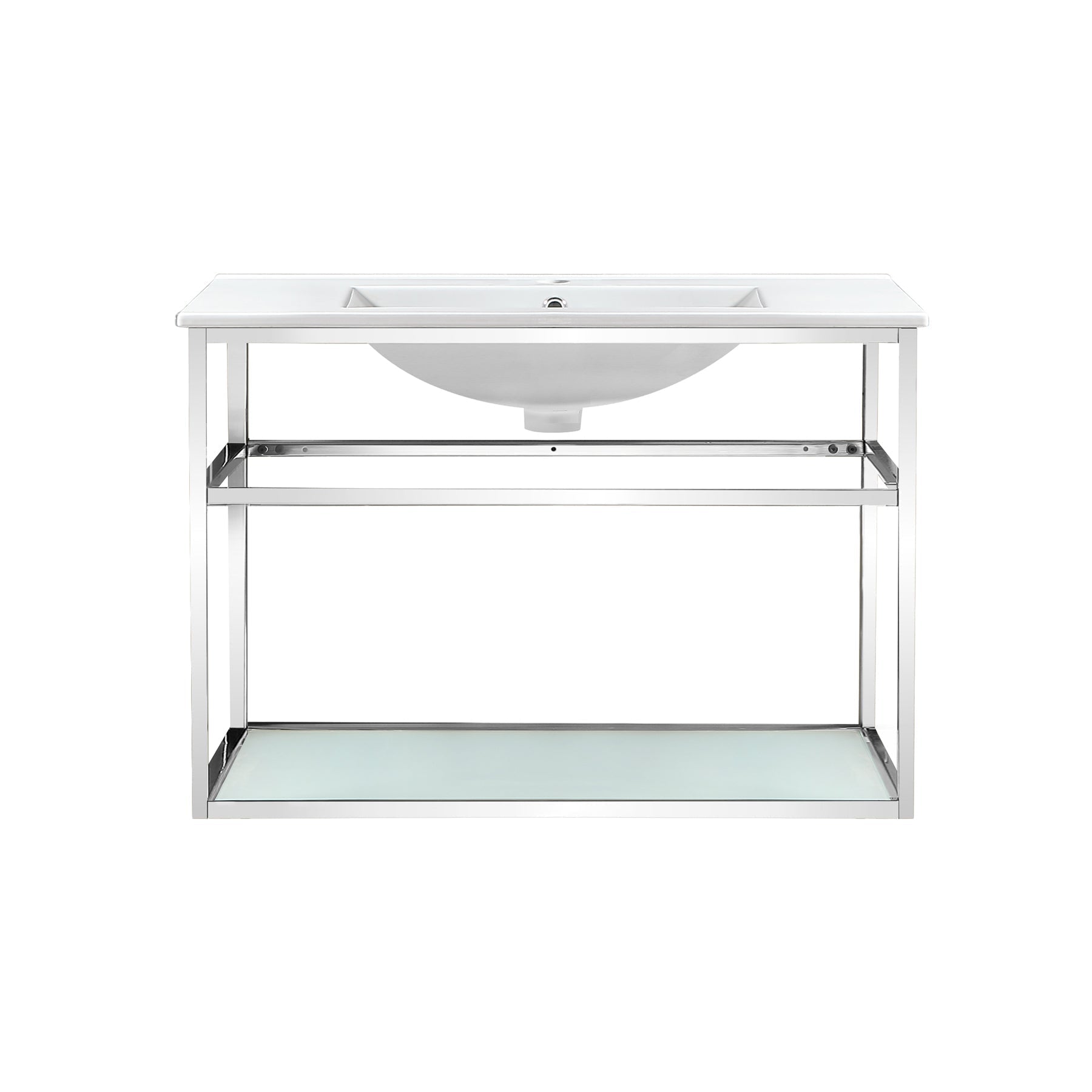 Chrome / White / 1-Hole