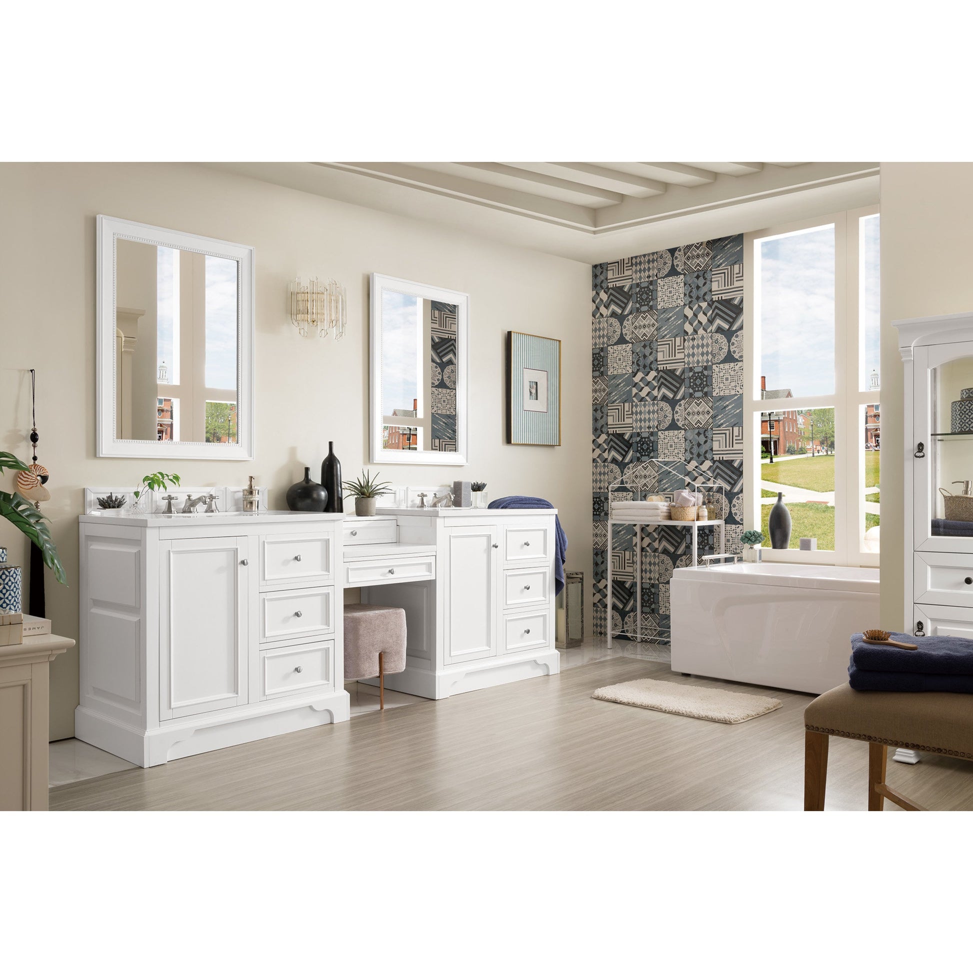 Bright White / White Zeus - 3 Faucet Holes