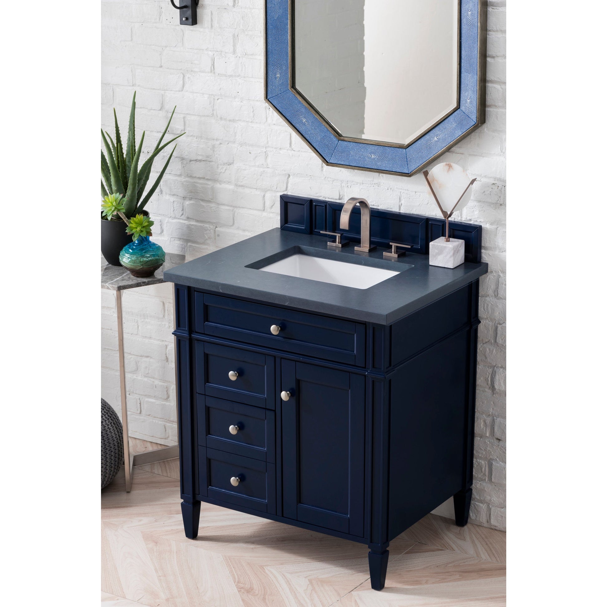 Victory Blue / Charcoal Soapstone - 3 Faucet Holes
