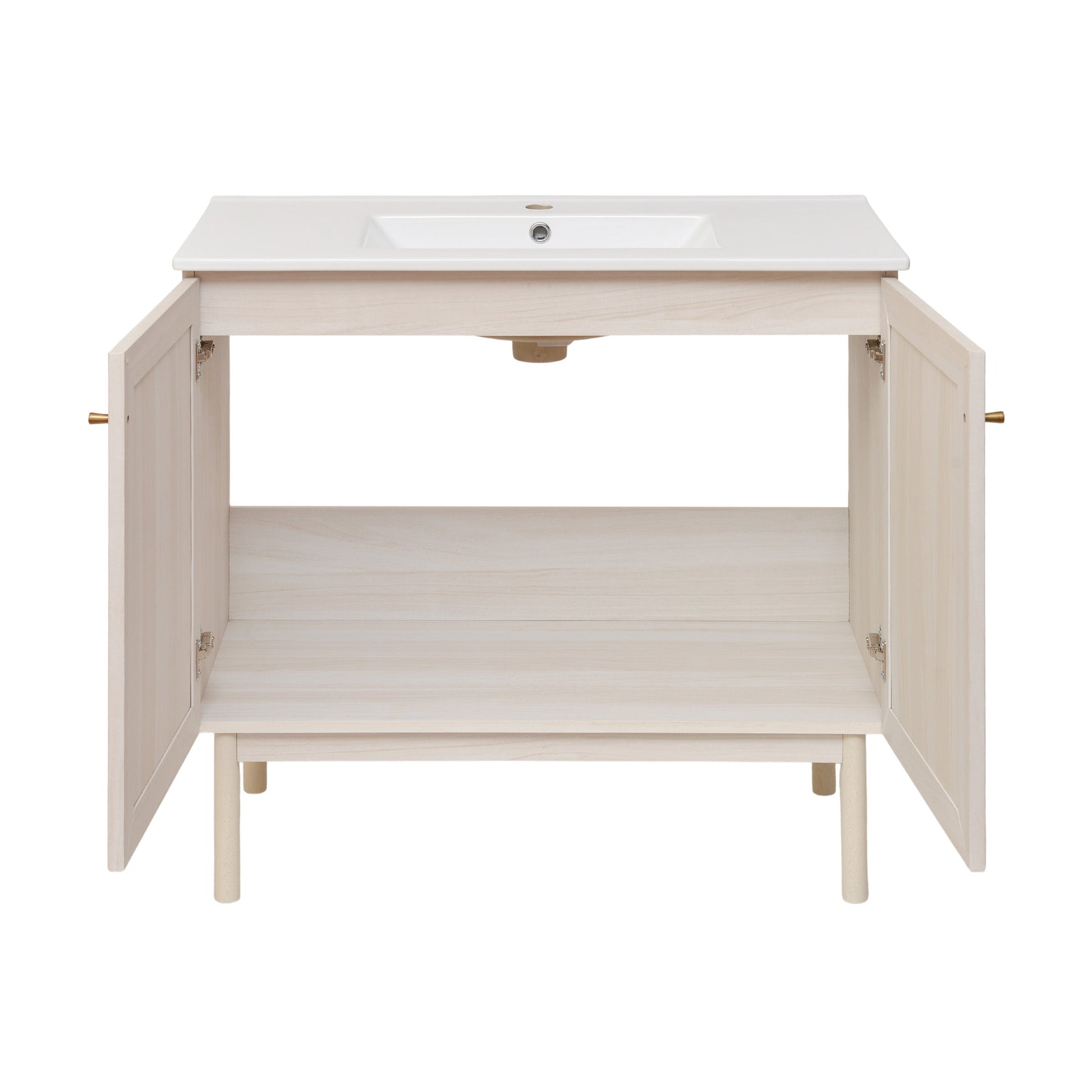 White Oak / White / 1-Hole