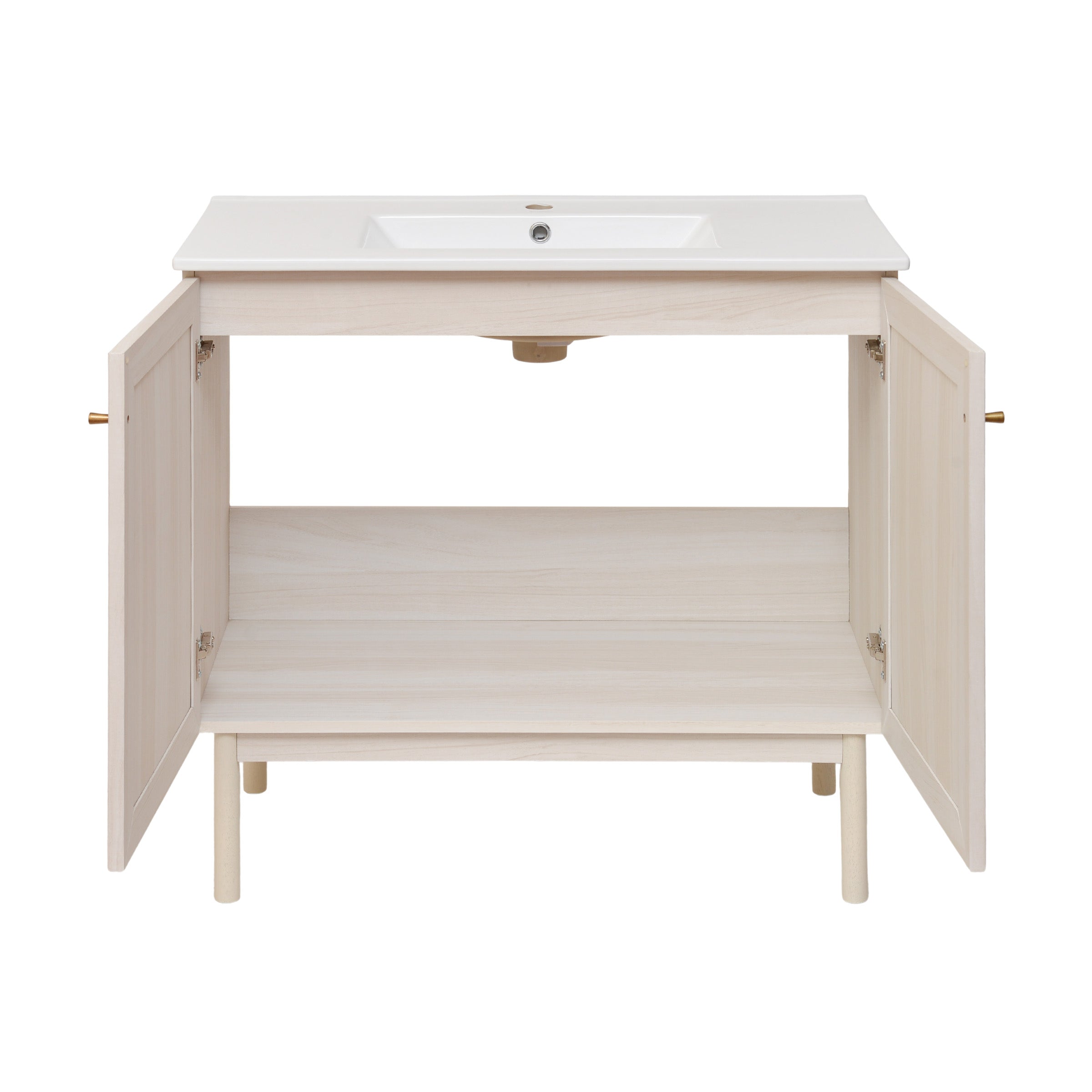 White Oak / White / 1-Hole