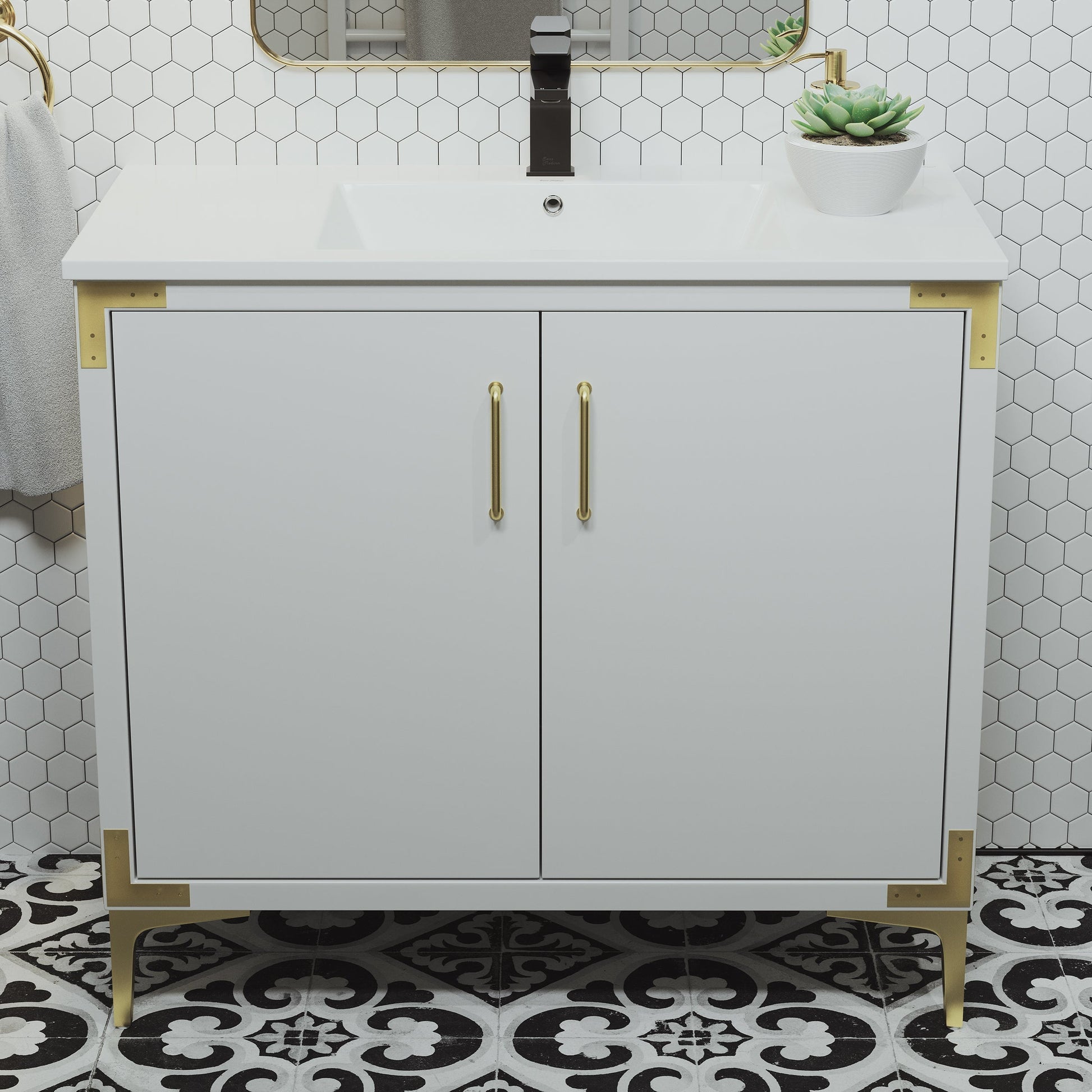 White / White / 1-Hole