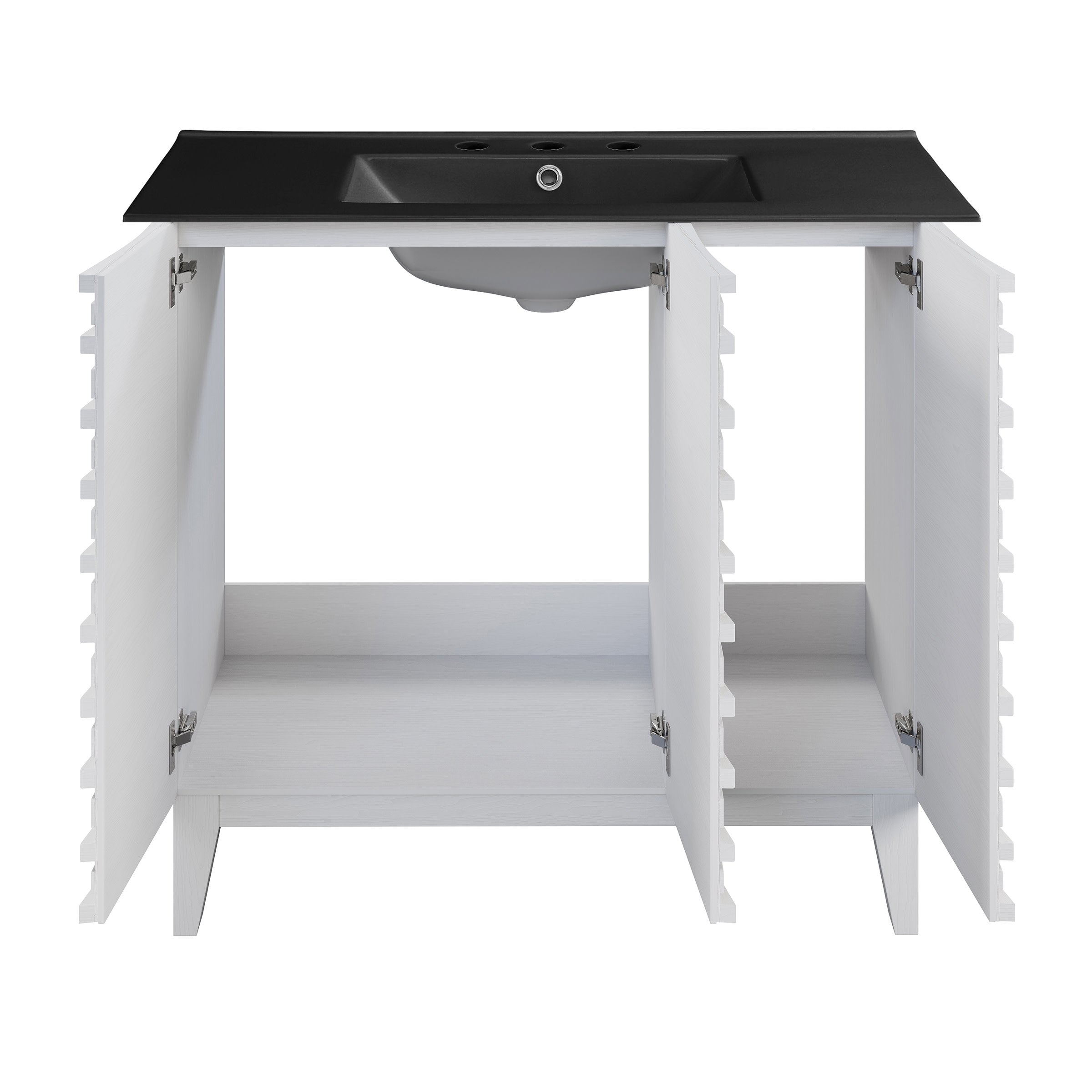 White Oak / Matte Black / 3-Hole