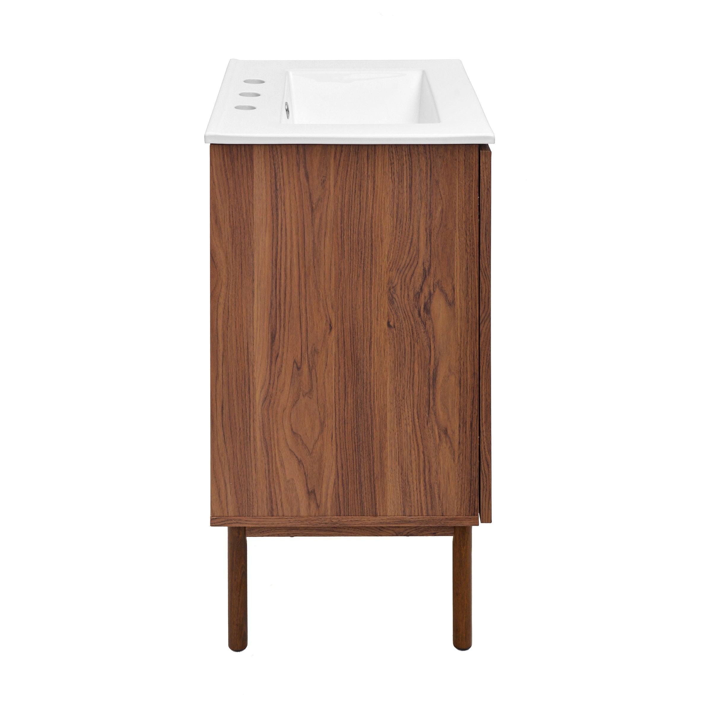 Brown Oak / White / 3-Hole