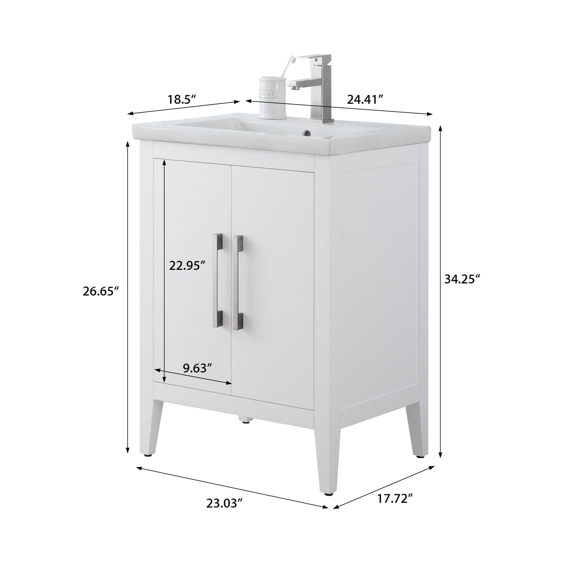 White / Brushed Nickel