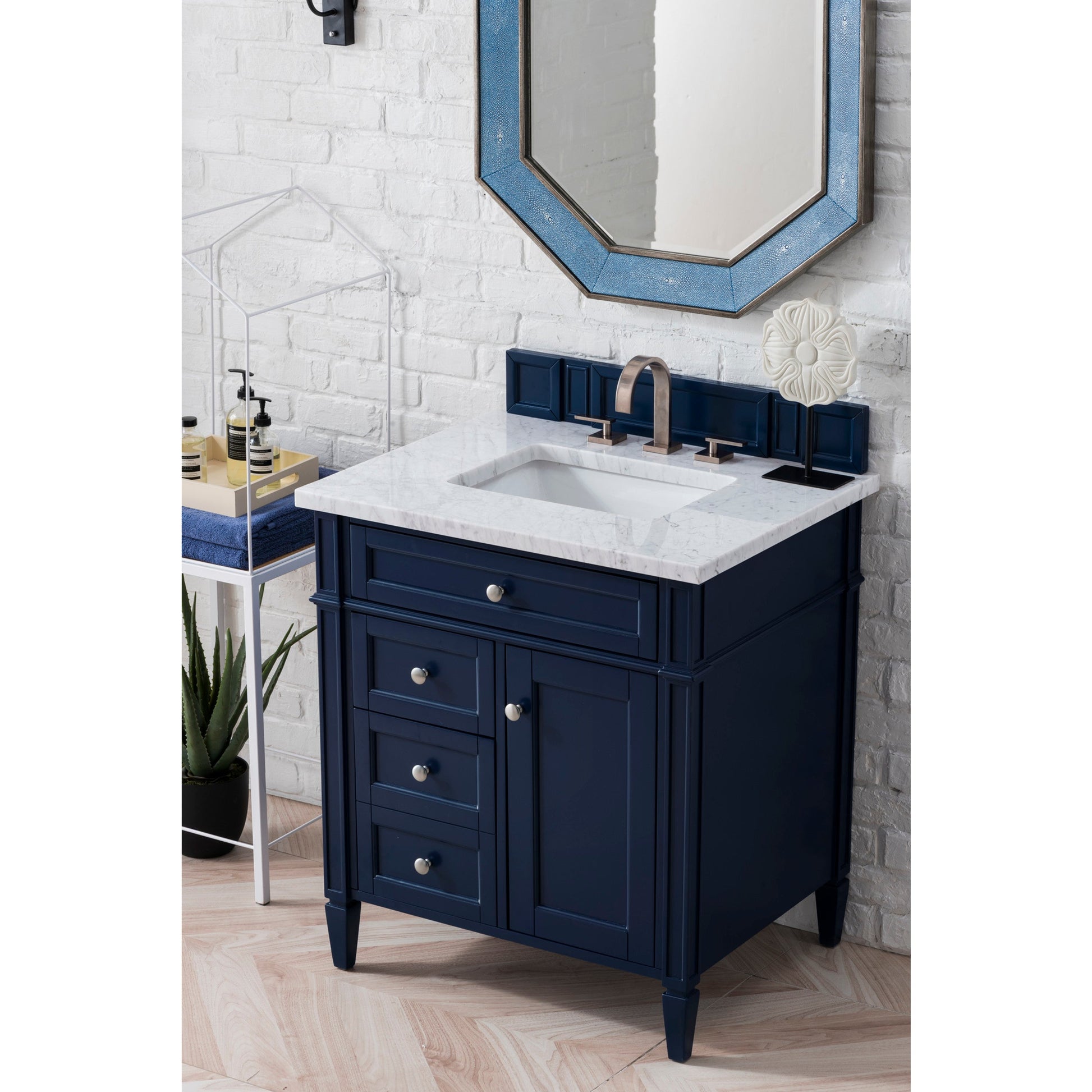 Victory Blue / Carrara White - 3 Faucet Holes