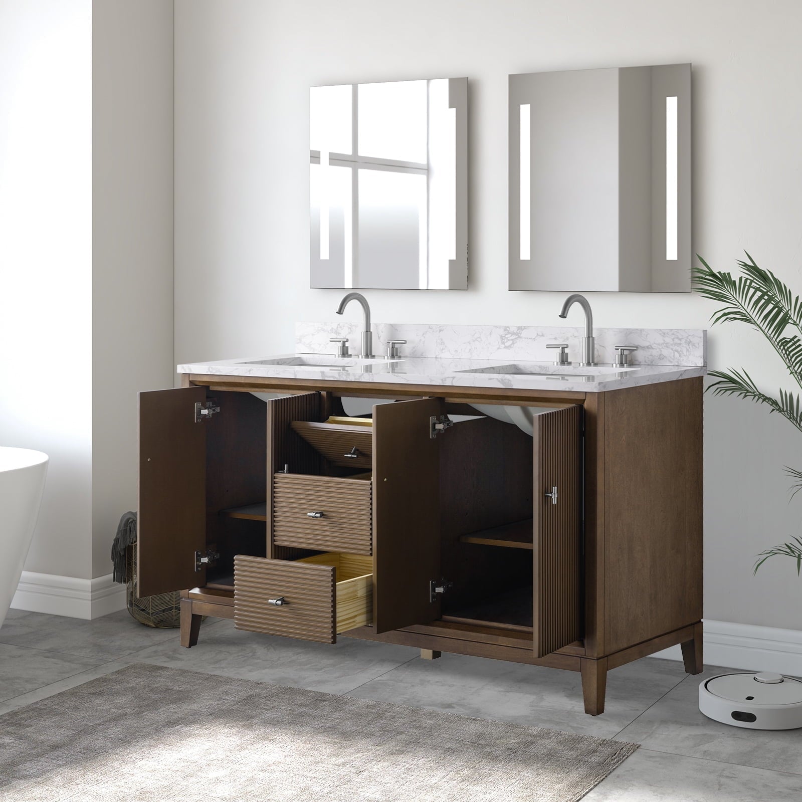 Linear Walnut / Brushed Nickel