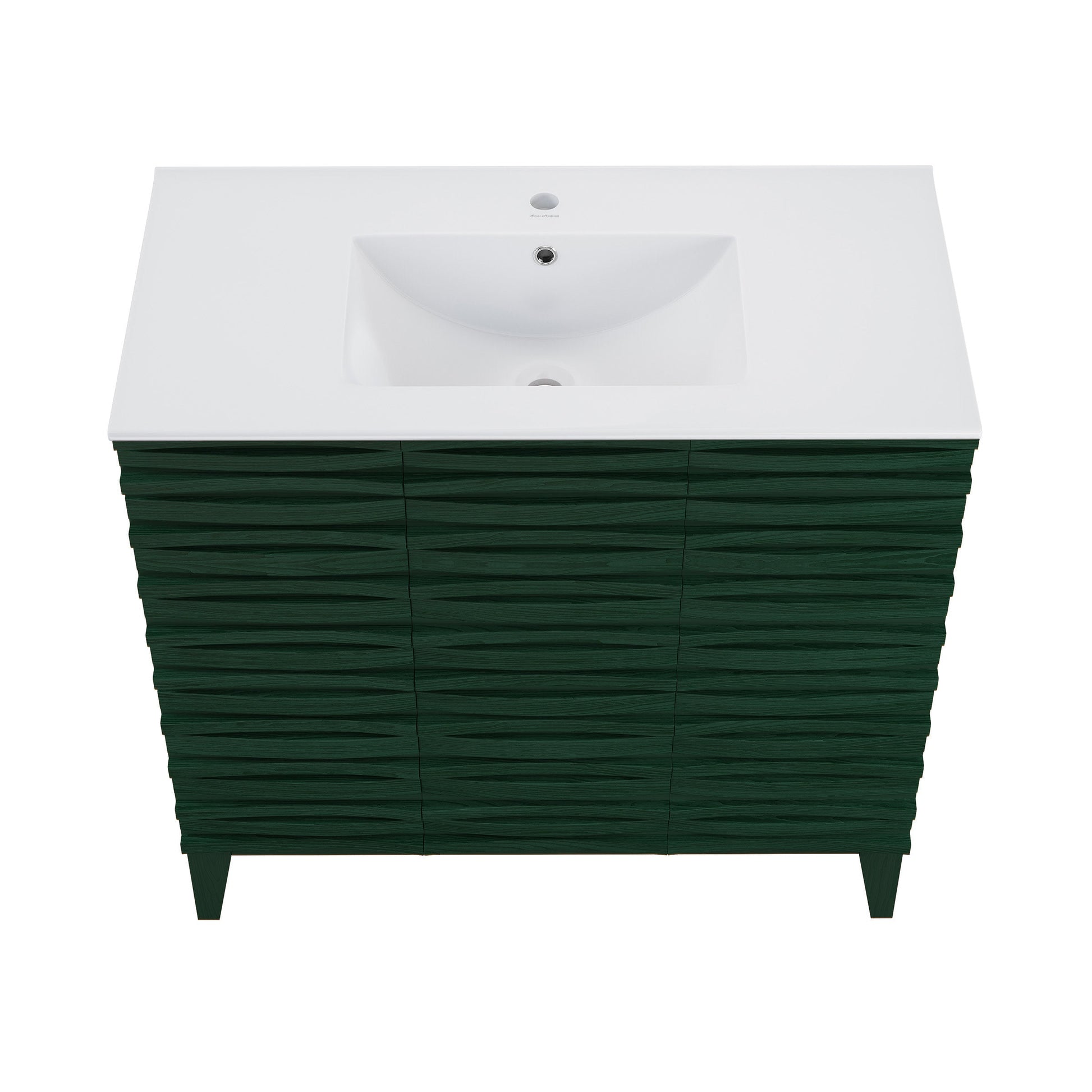 Green Oak / White / 1-Hole
