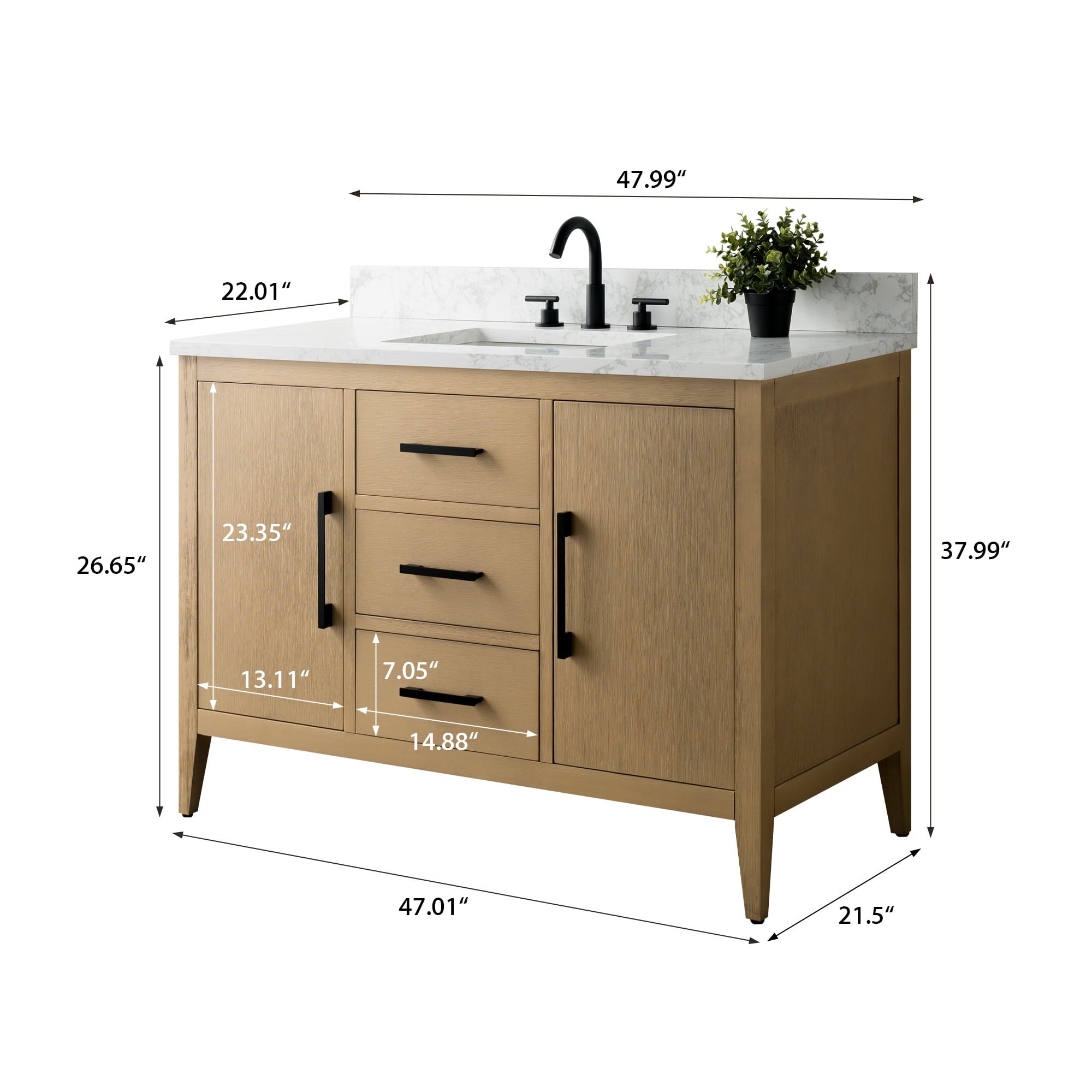 Natural Oak / Matte Black
