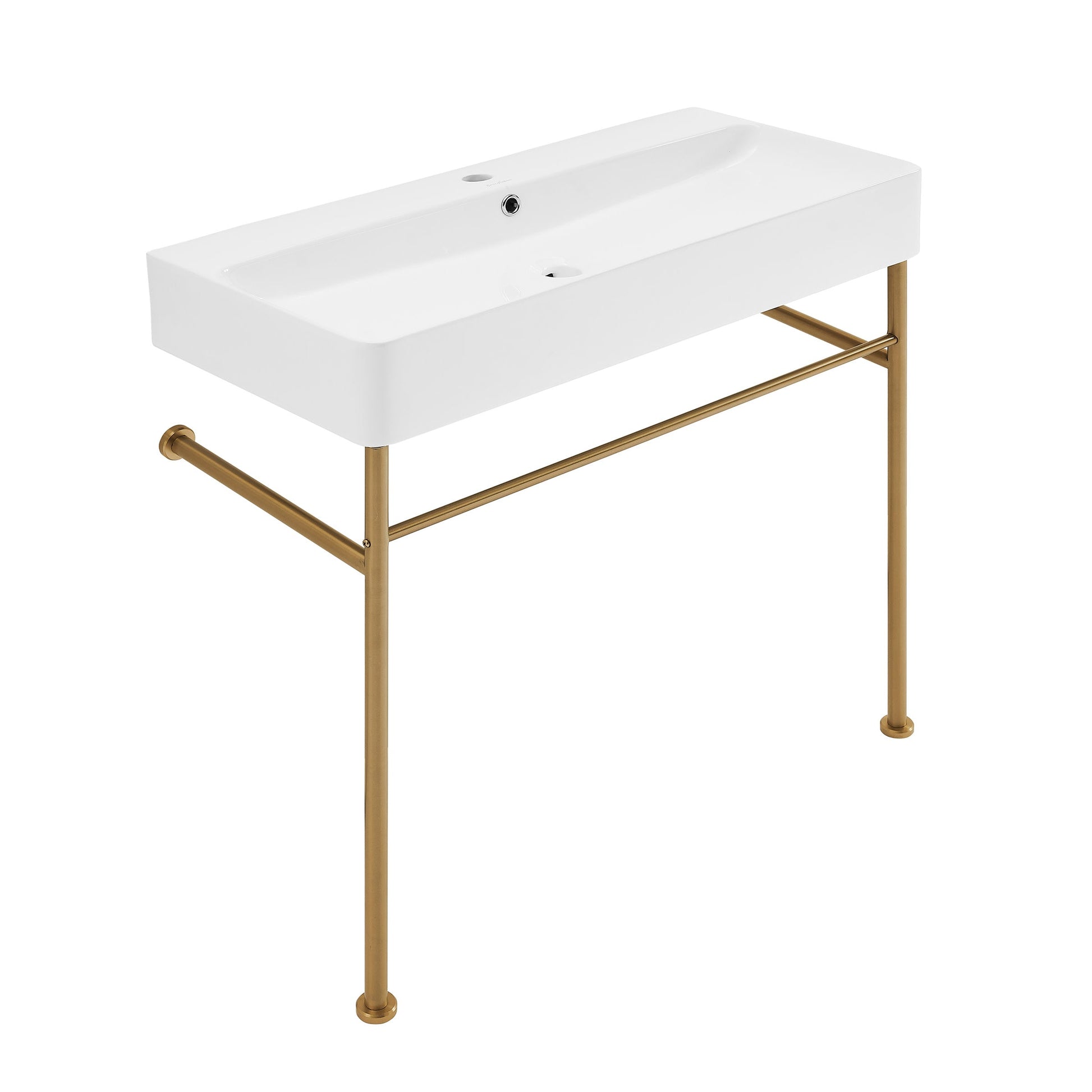 Brushed Gold / White