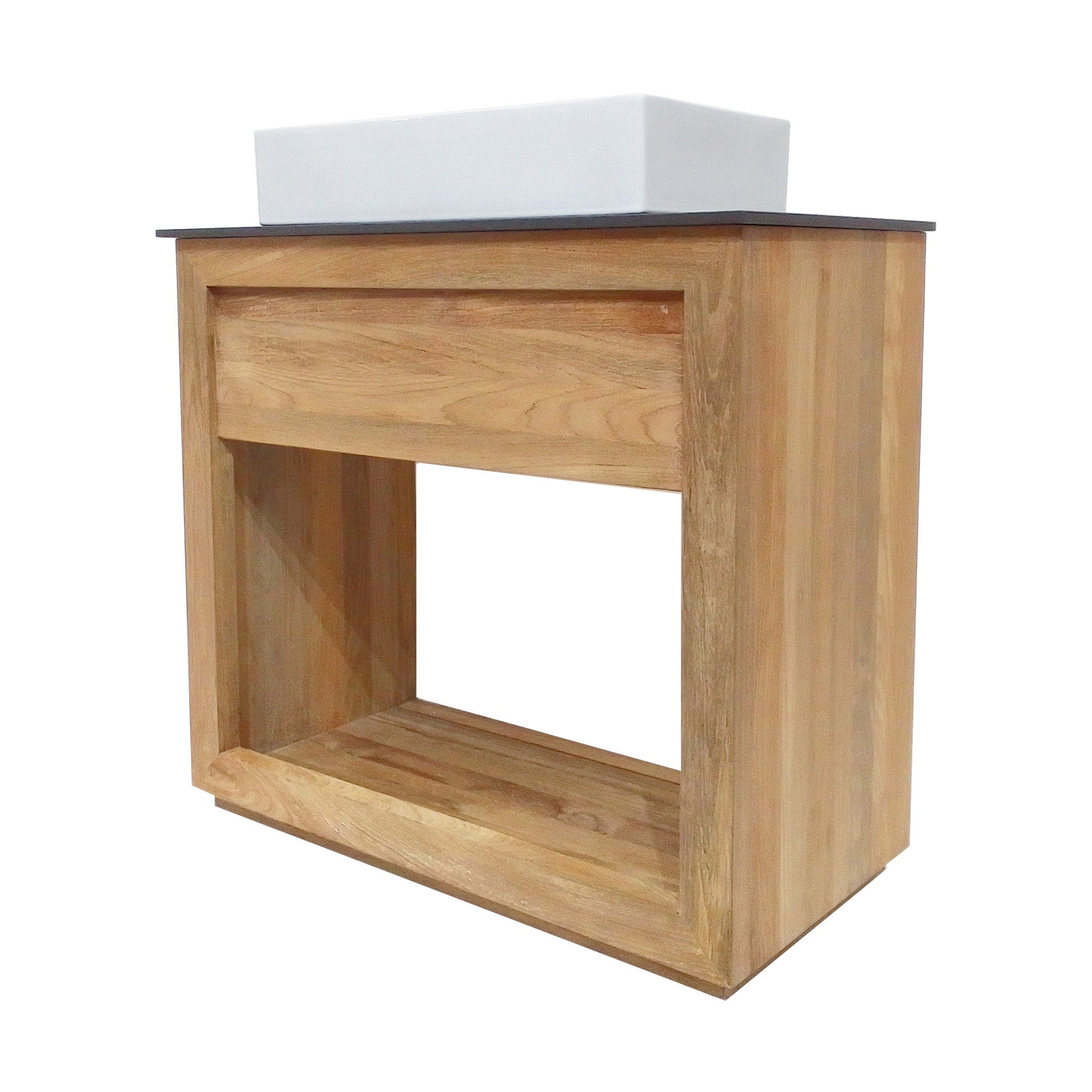 Natural Teak / White / 1-Hole