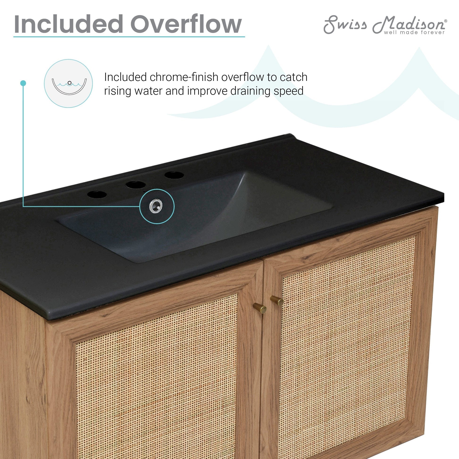 Golden Oak / Matte Black / 3-Hole