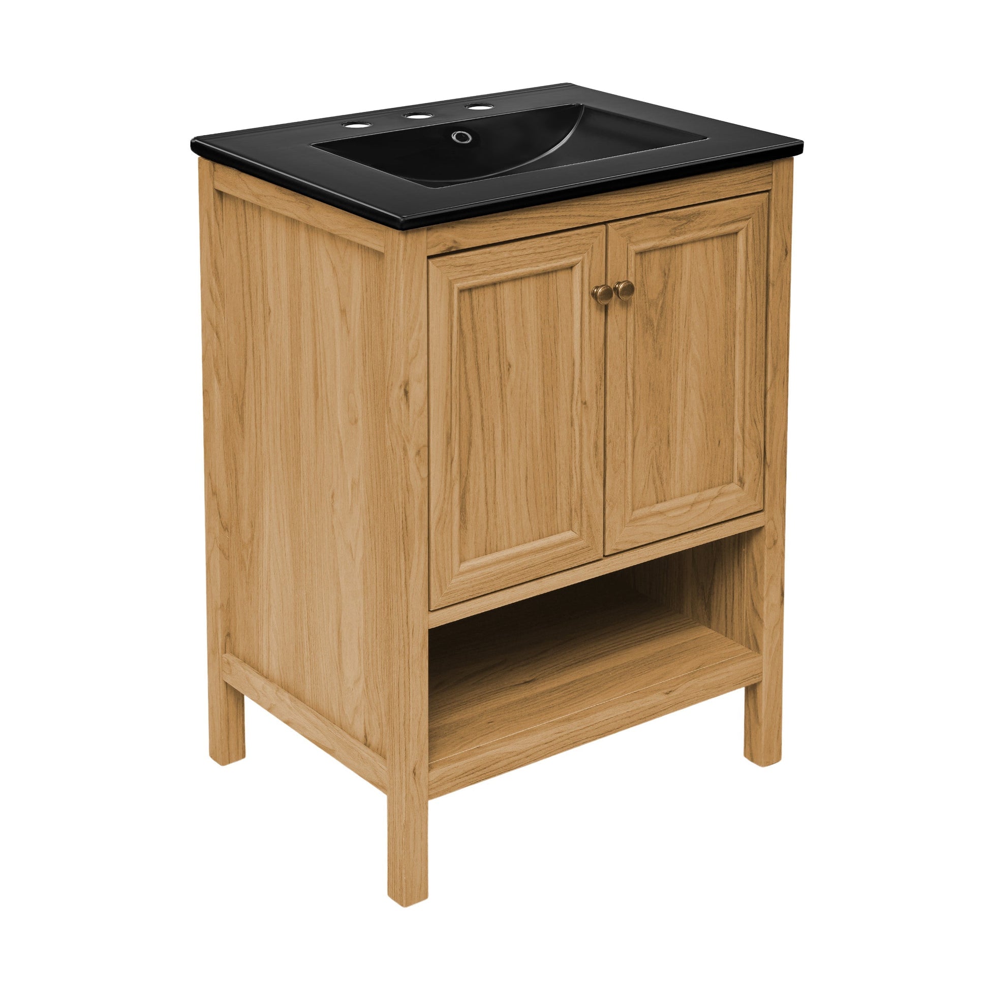Golden Oak / Black / 3-Hole