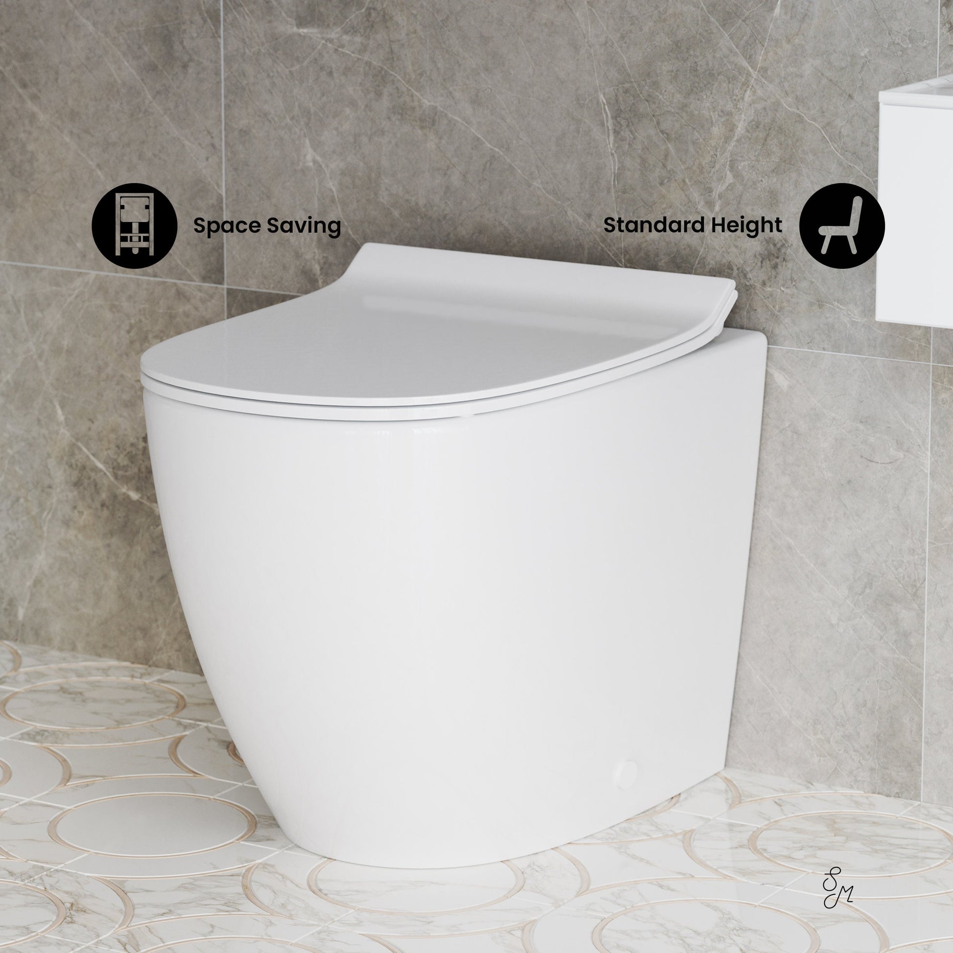 Glossy White / Brass