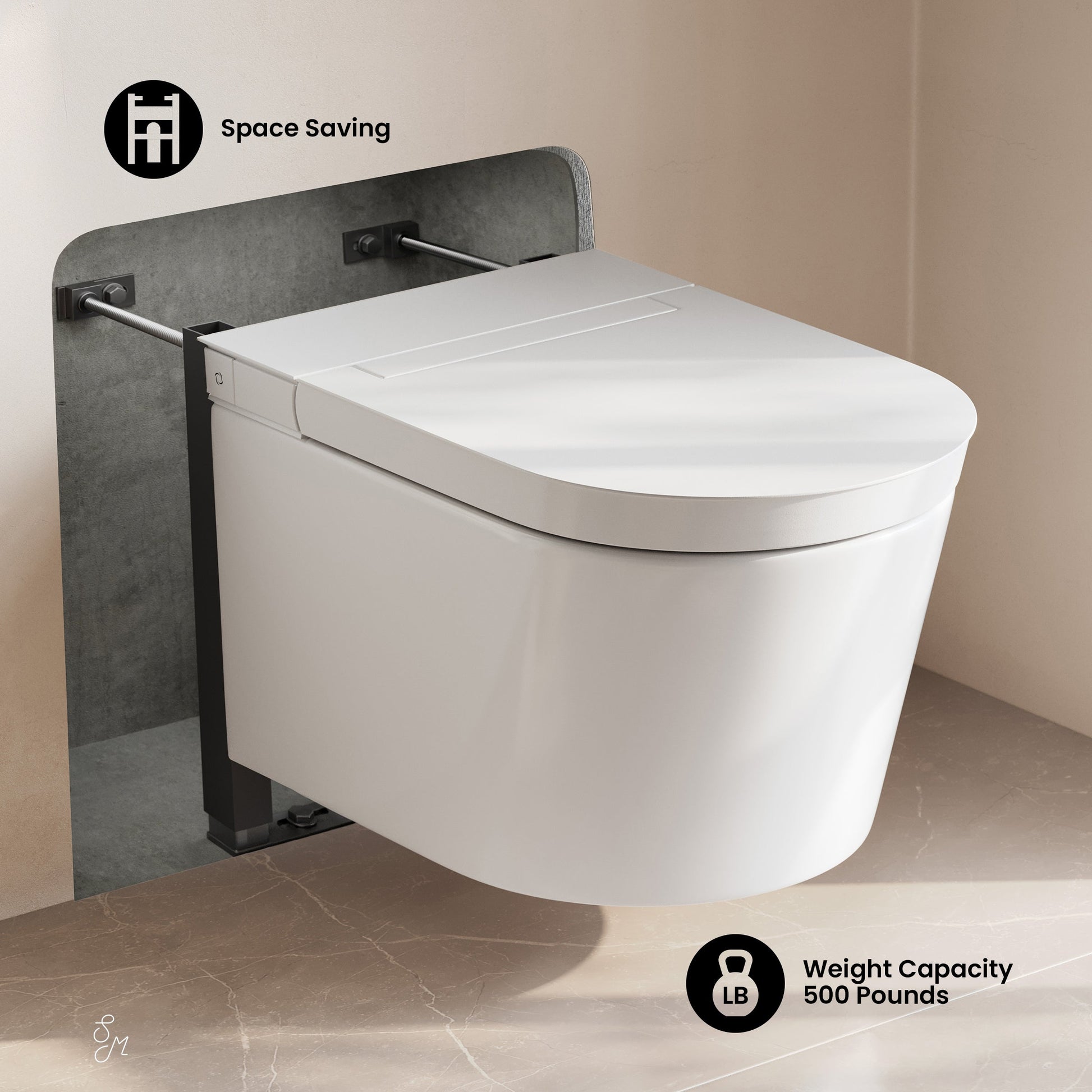 Glossy White / No Bidet