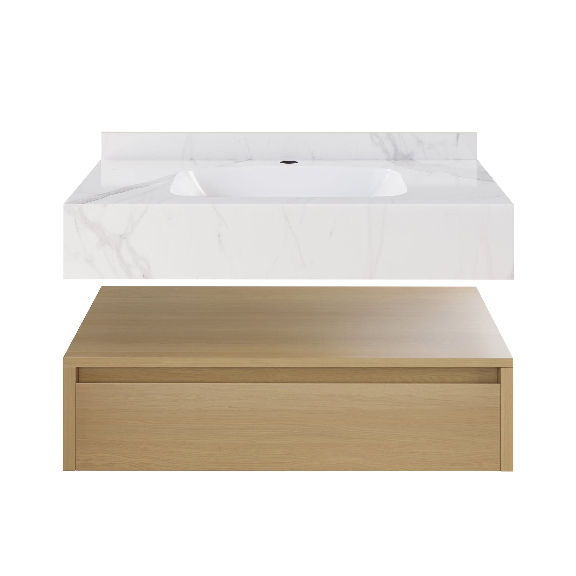Natural Oak / White Marble