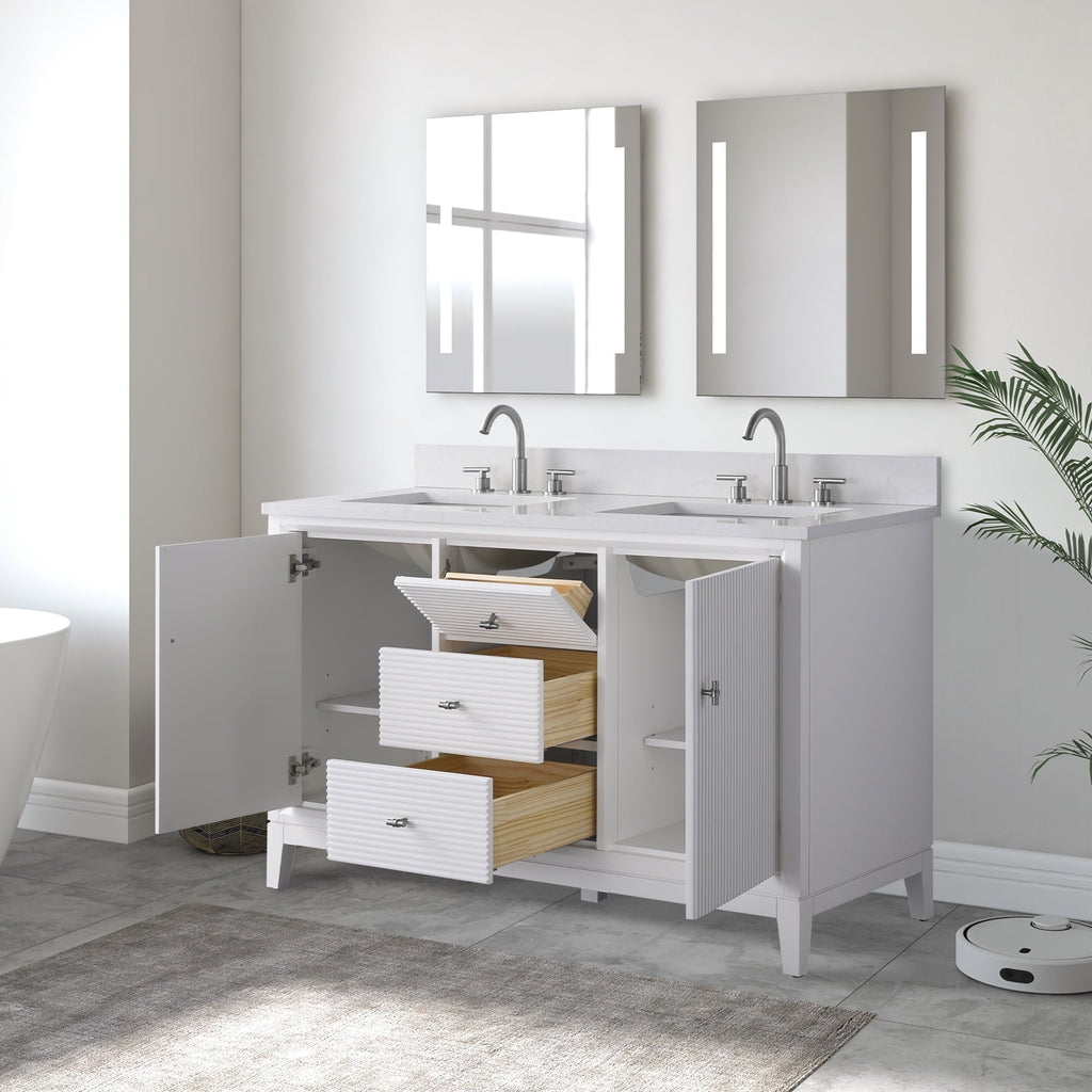 Linear White / Brushed Nickel