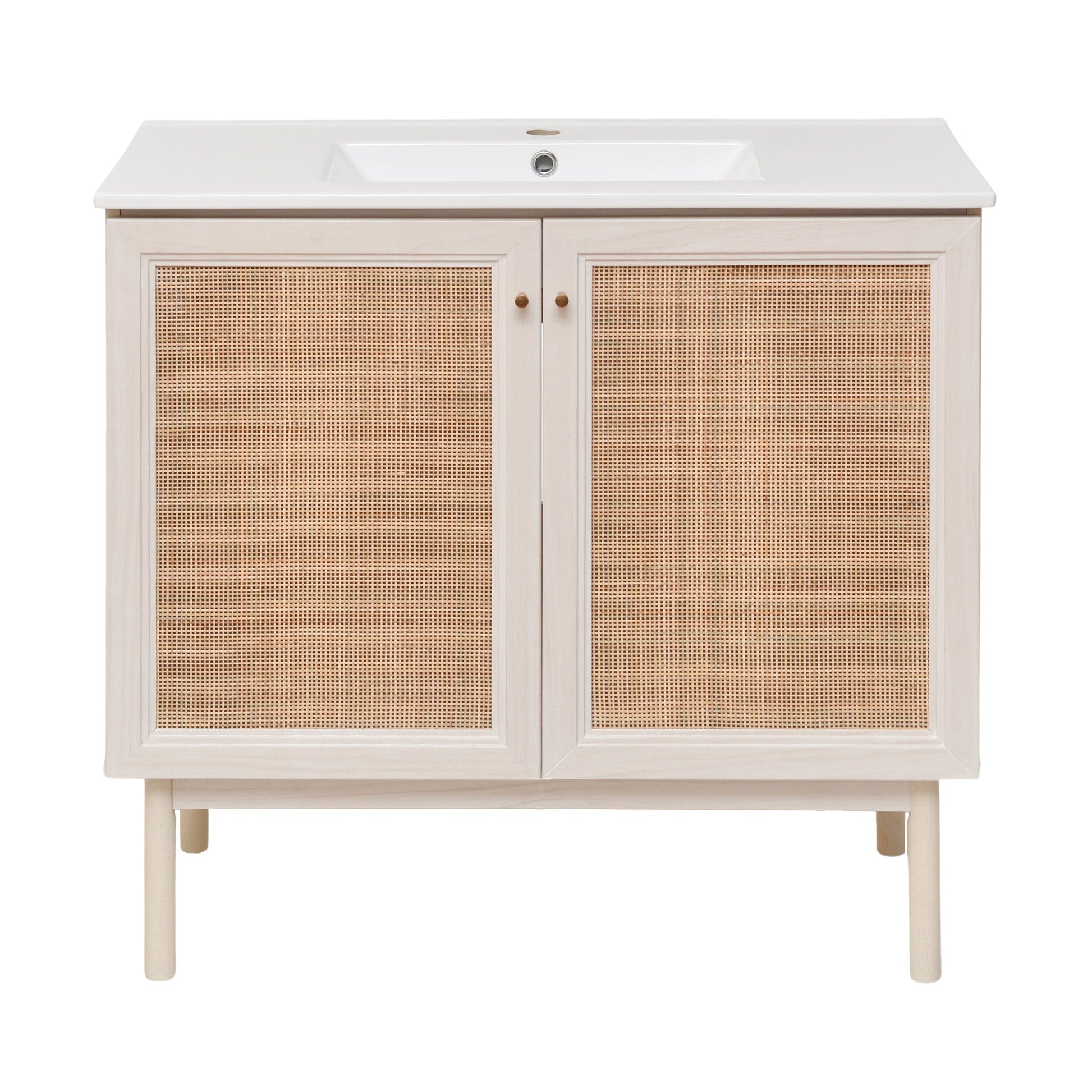 White Oak / White / 1-Hole