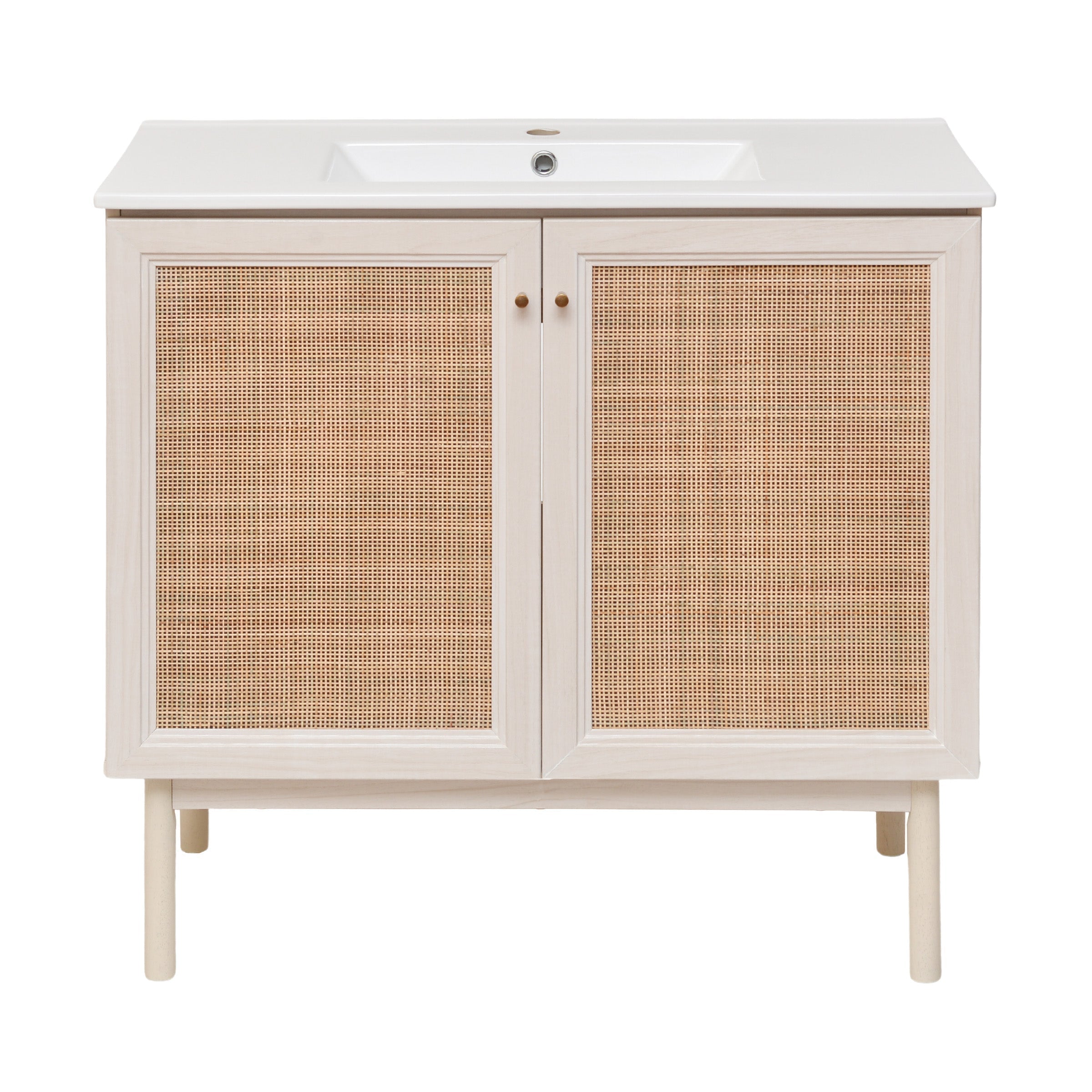 White Oak / White / 1-Hole