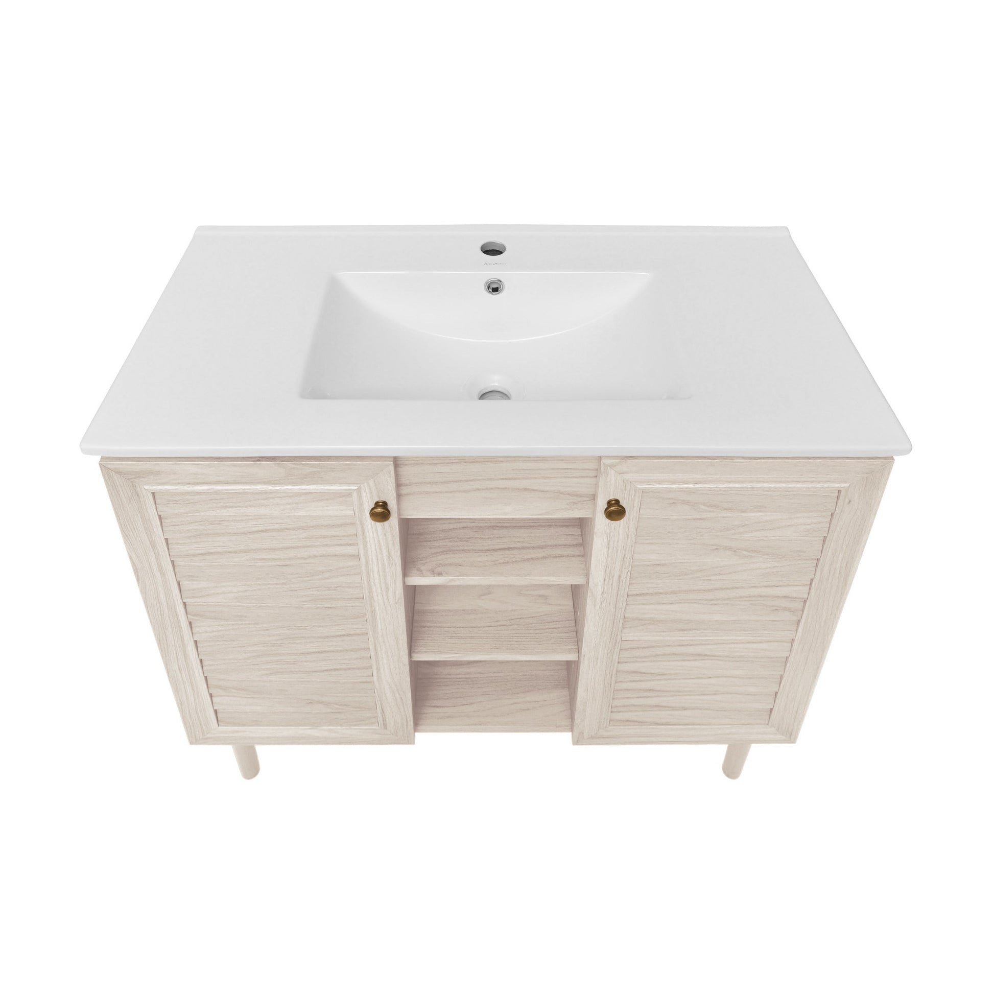 White Oak / White / 1-Hole