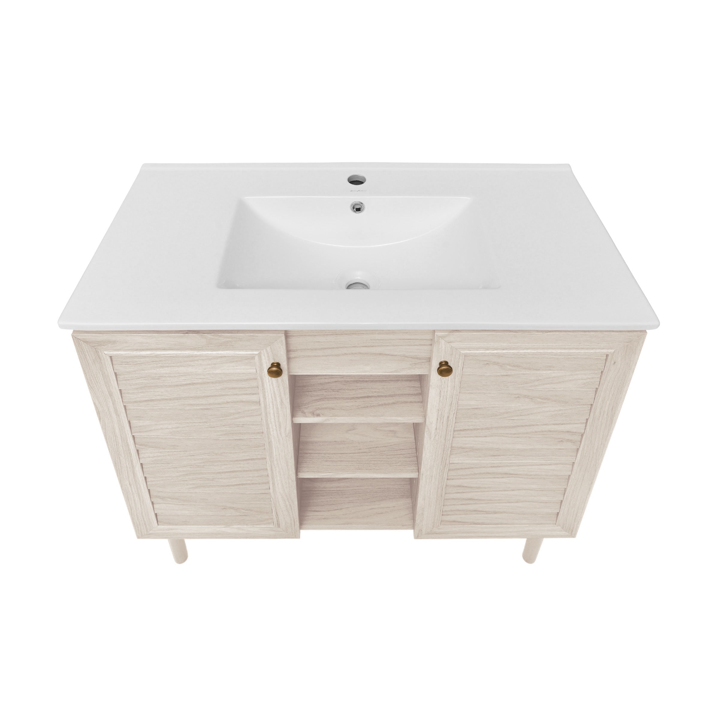White Oak / White / 1-Hole