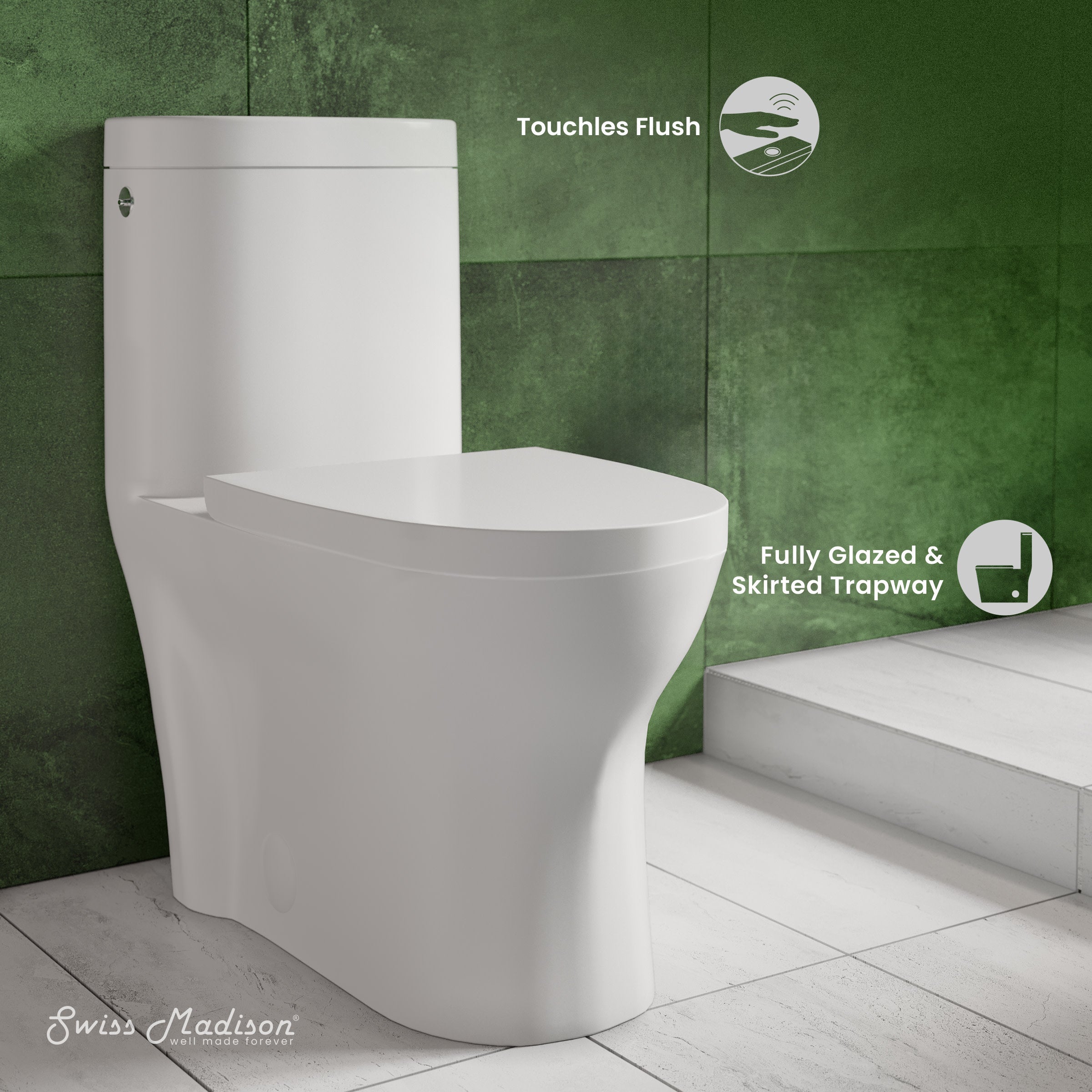 Glossy White / Dual Touchless - Top