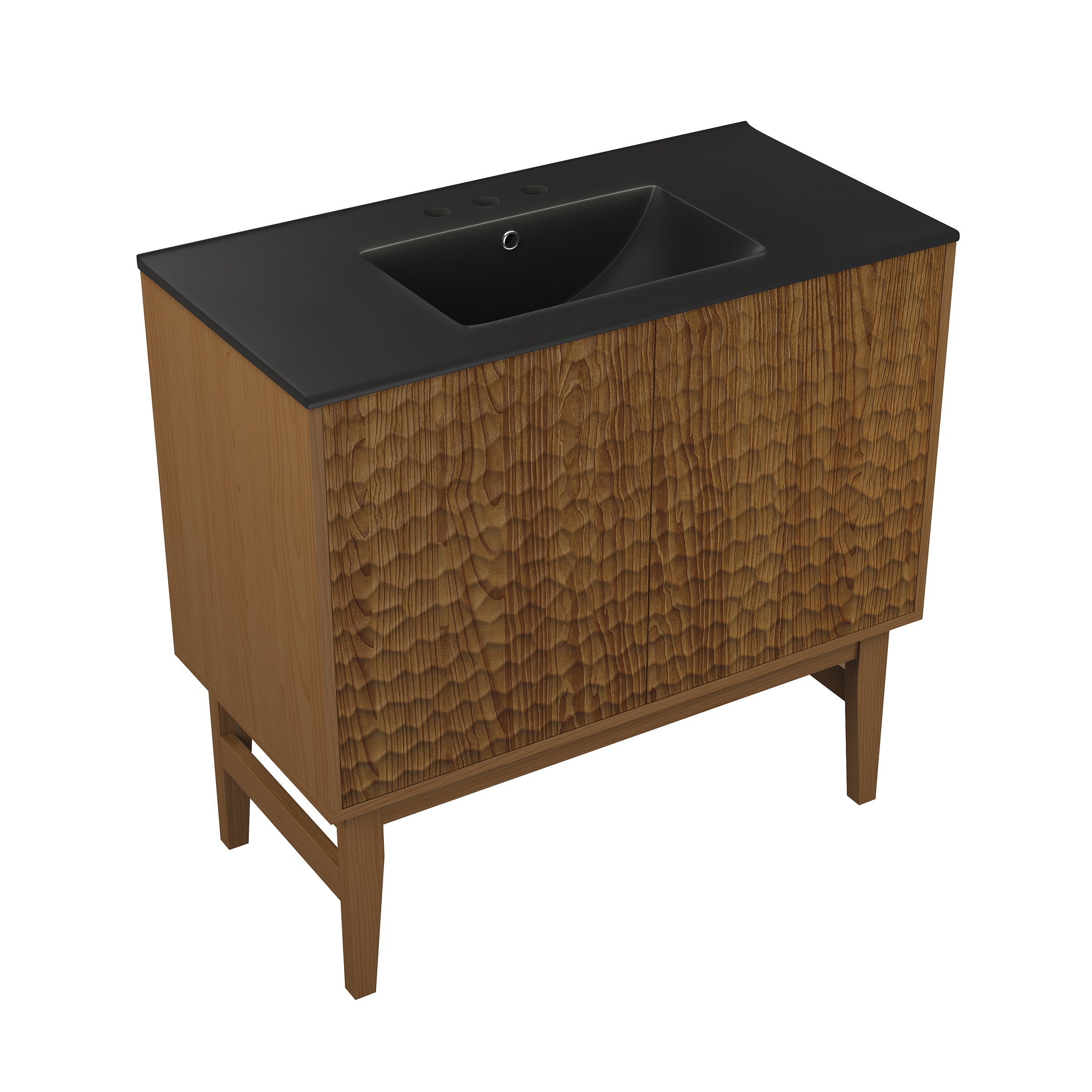Brown Oak / Matte Black / 3-Hole