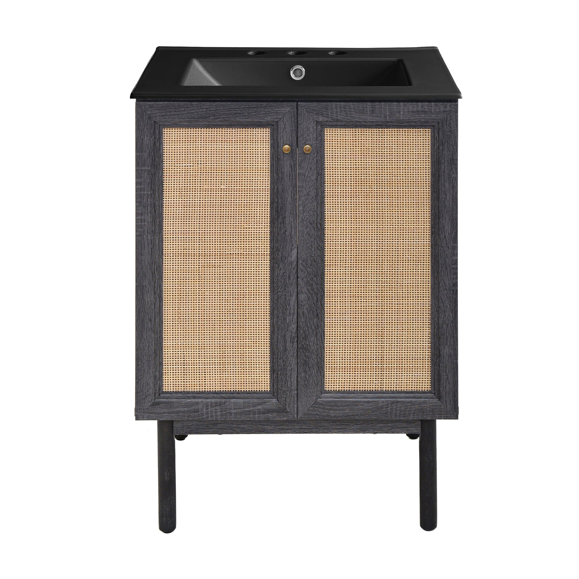 Black Oak / Matte Black / 3-Hole