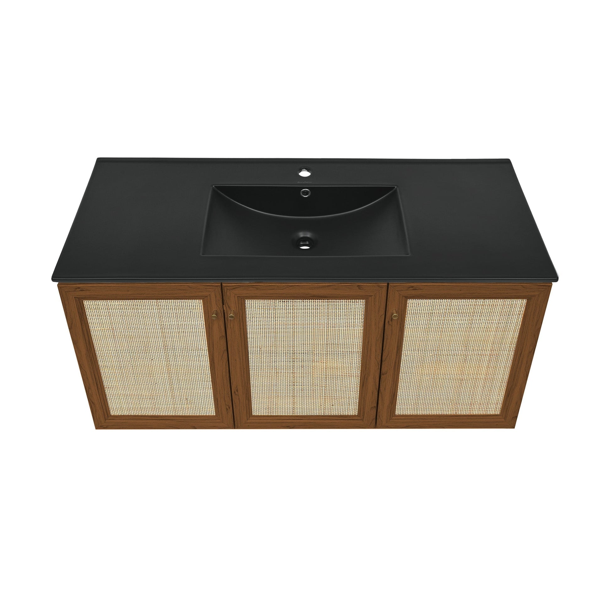 Brown Oak / Black / 1-Hole