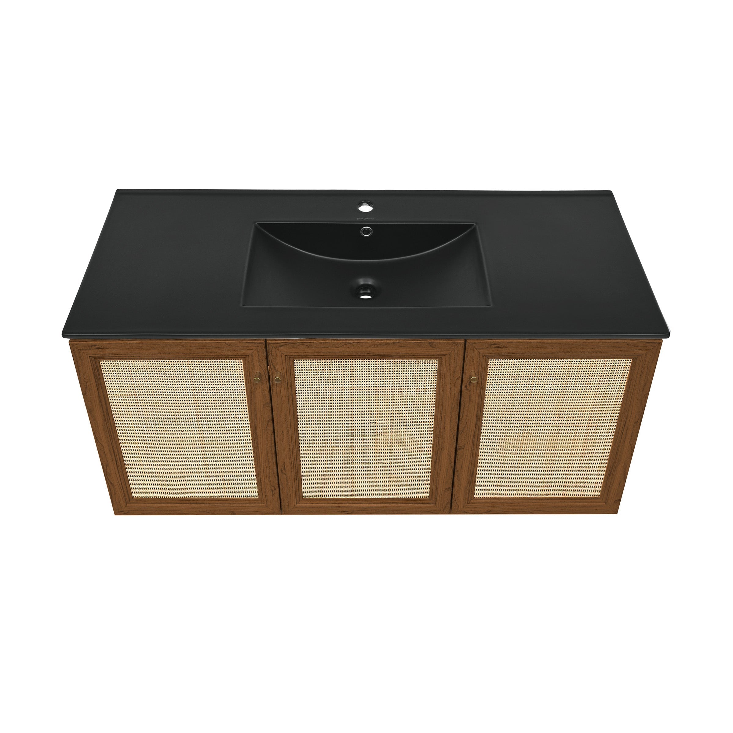 Brown Oak / Black / 1-Hole