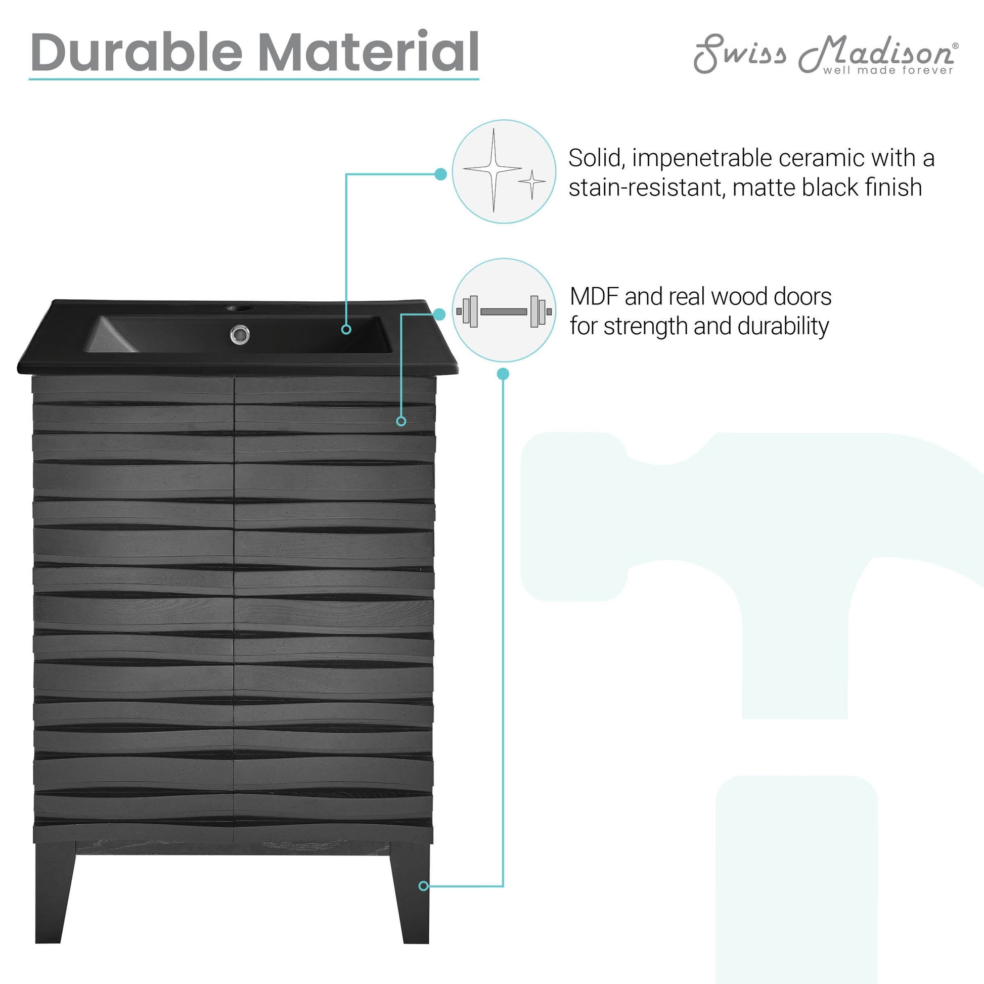 Black Oak / Matte Black / 1-Hole
