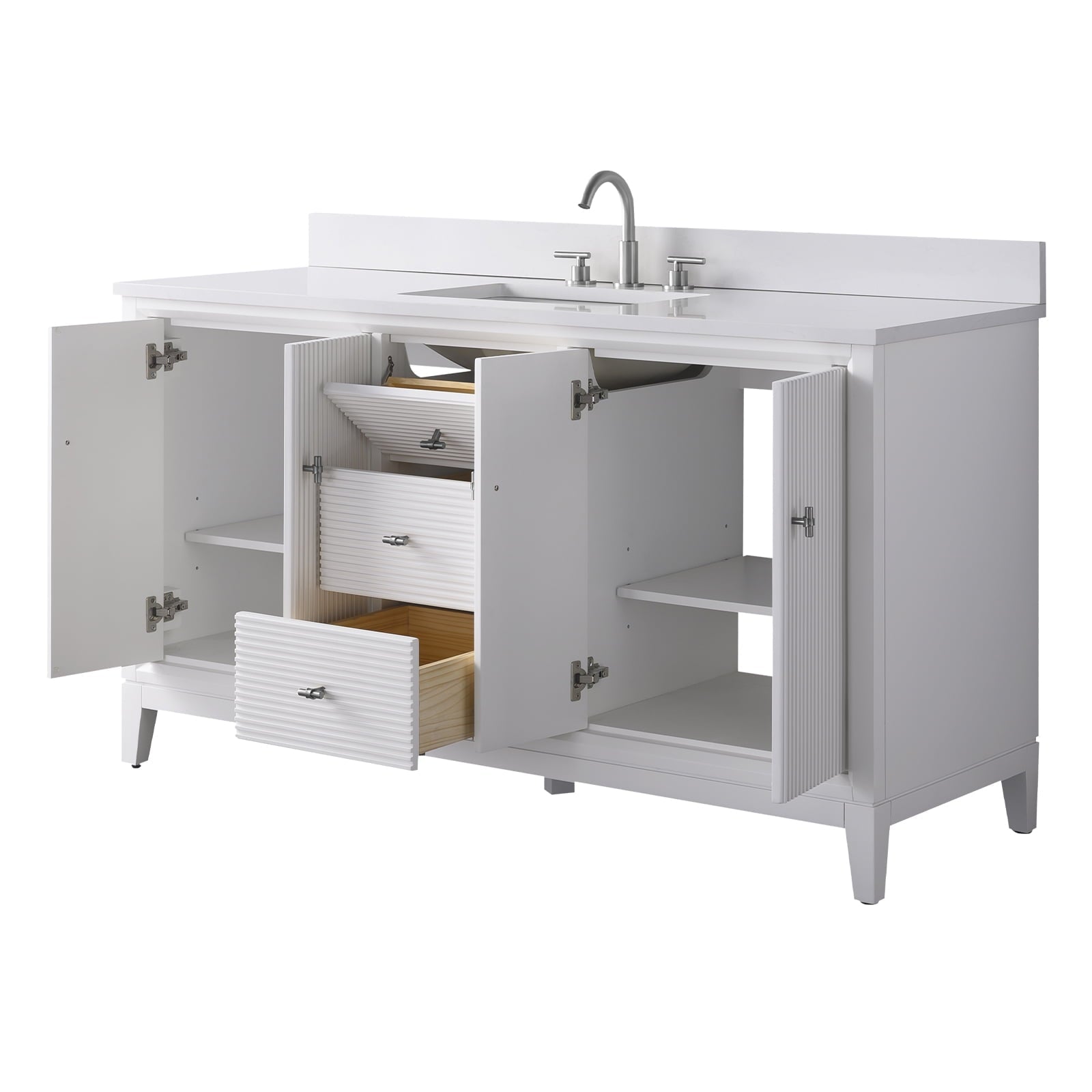 Linear White / Brushed Nickel